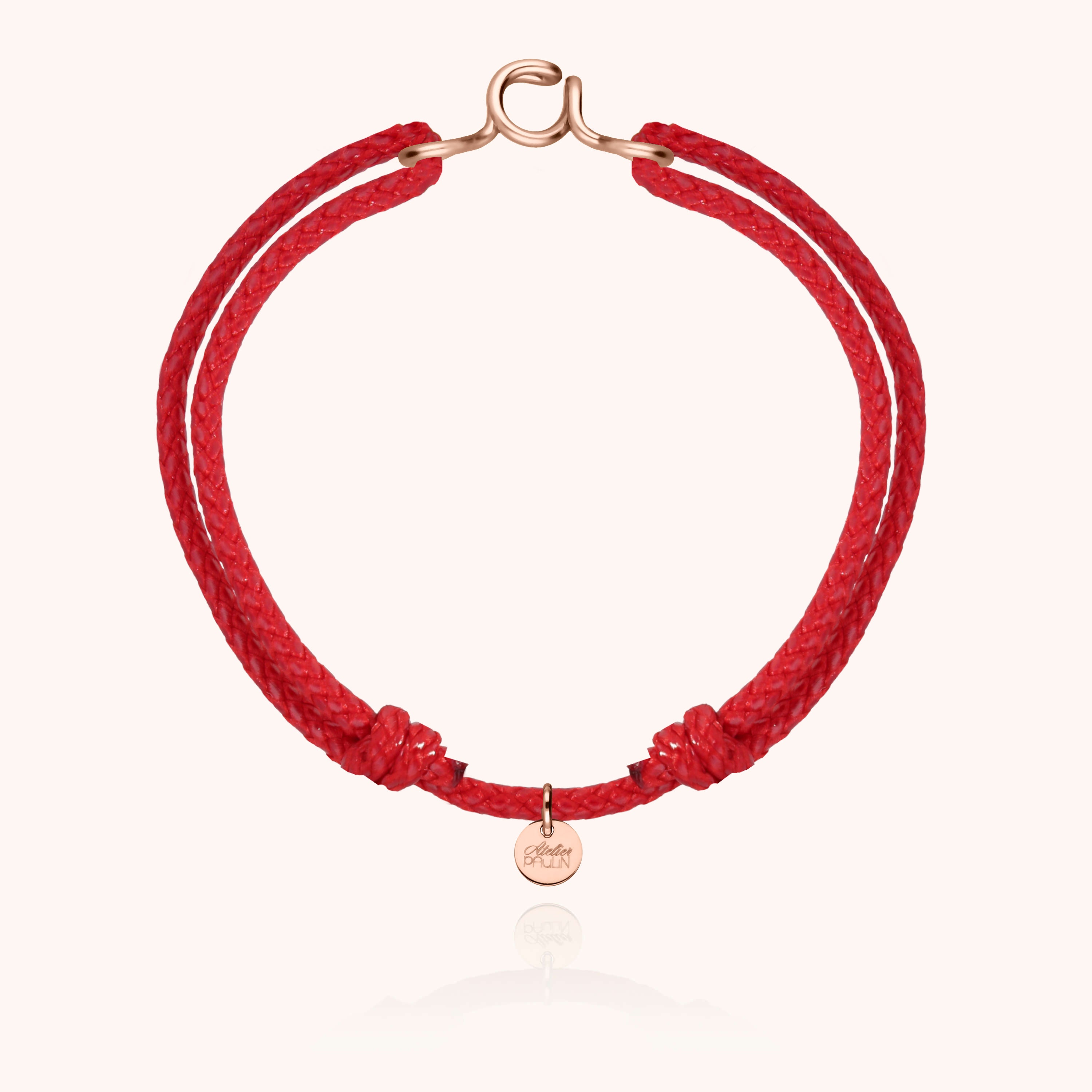 Bracelet cordon élégant homme gold filled 14k anniversaire homme Atelier Paulin - or rose laminé