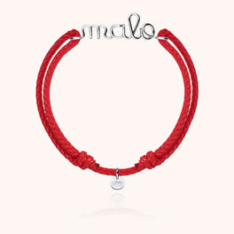Bracciale Cordino Cerato Personalizzato Uomo in filo d'argento sterling 925