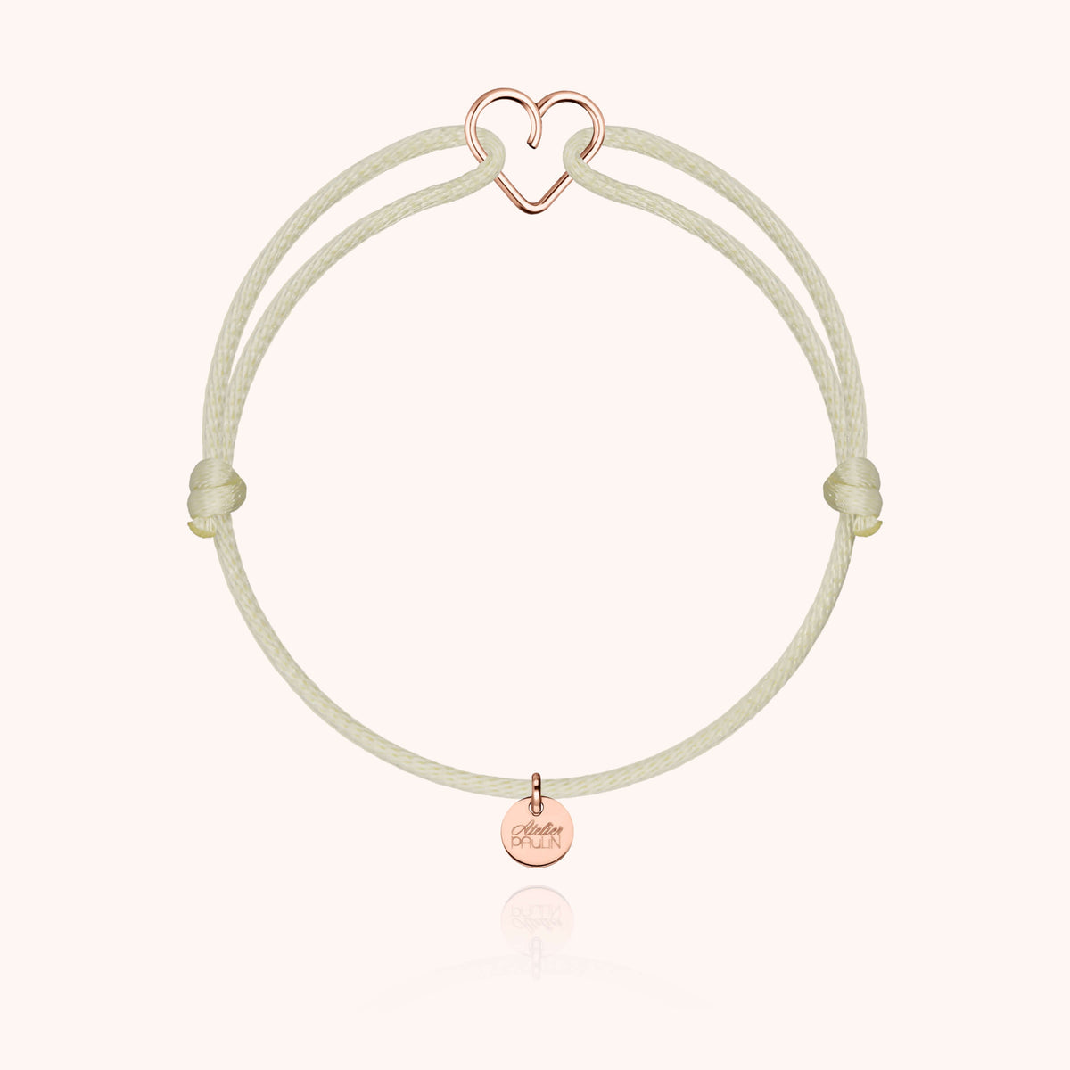 Armband Kordel Mini-Herz — handgefertigtes Geschenk