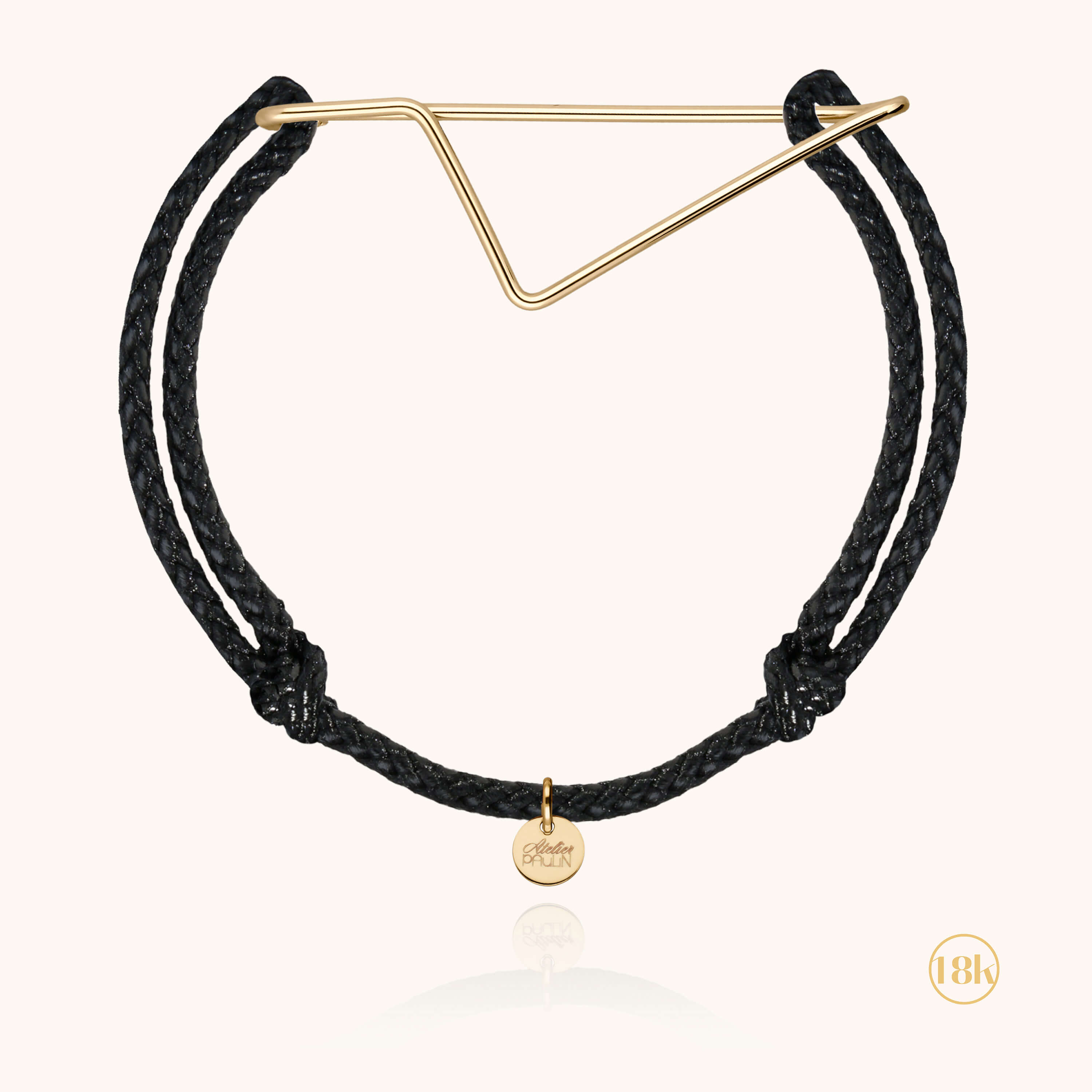 Vue d'ensemble du bracelet Corsica sur cordon coloré