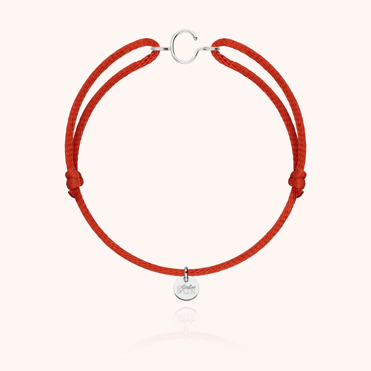 Armband Kordel Capitale Initiale in 18K Weißgold — sichere Lieferung aus Paris