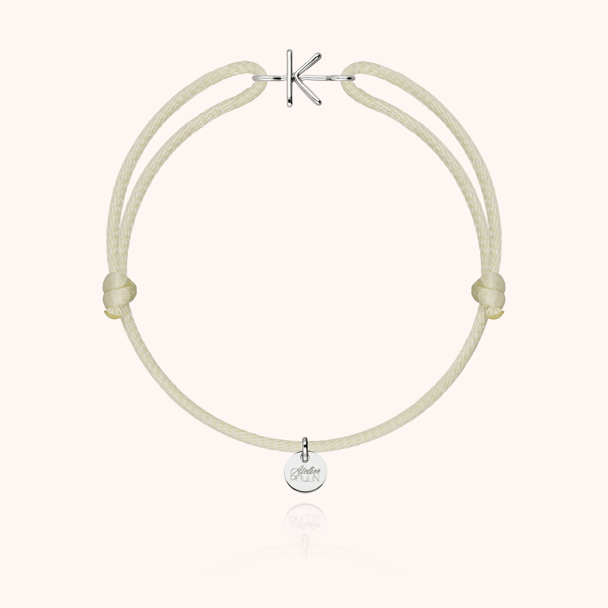 Armband Kordel Capitale Initiale — von Hand gefertigtes Geschenk Paris