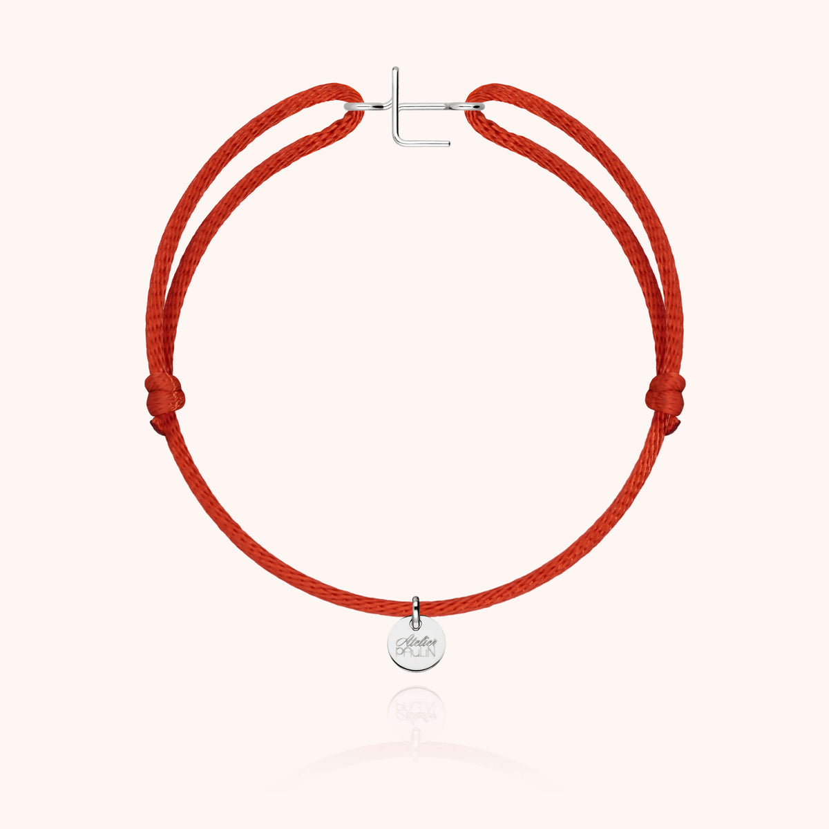 Armband Kordel Capitale Initiale in 18K Weißgold — sichere Lieferung aus Paris