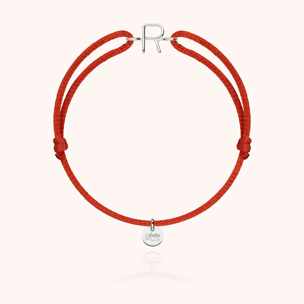 Armband Kordel Capitale Initiale in 18K Weißgold — sichere Lieferung aus Paris