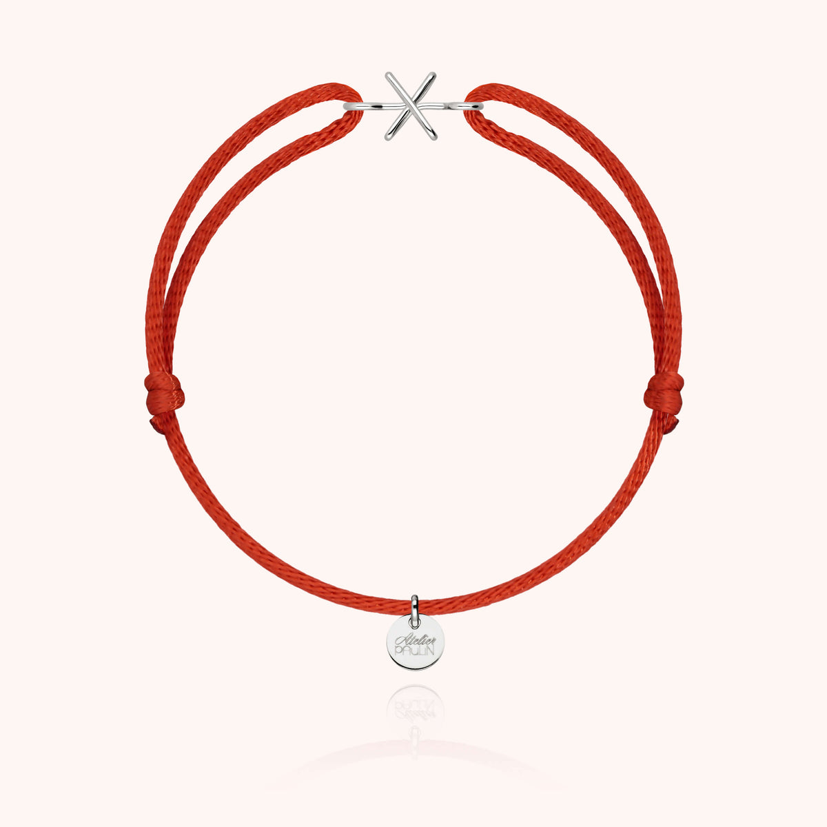 Armband Kordel Capitale Initiale in 18K Weißgold — sichere Lieferung Paris