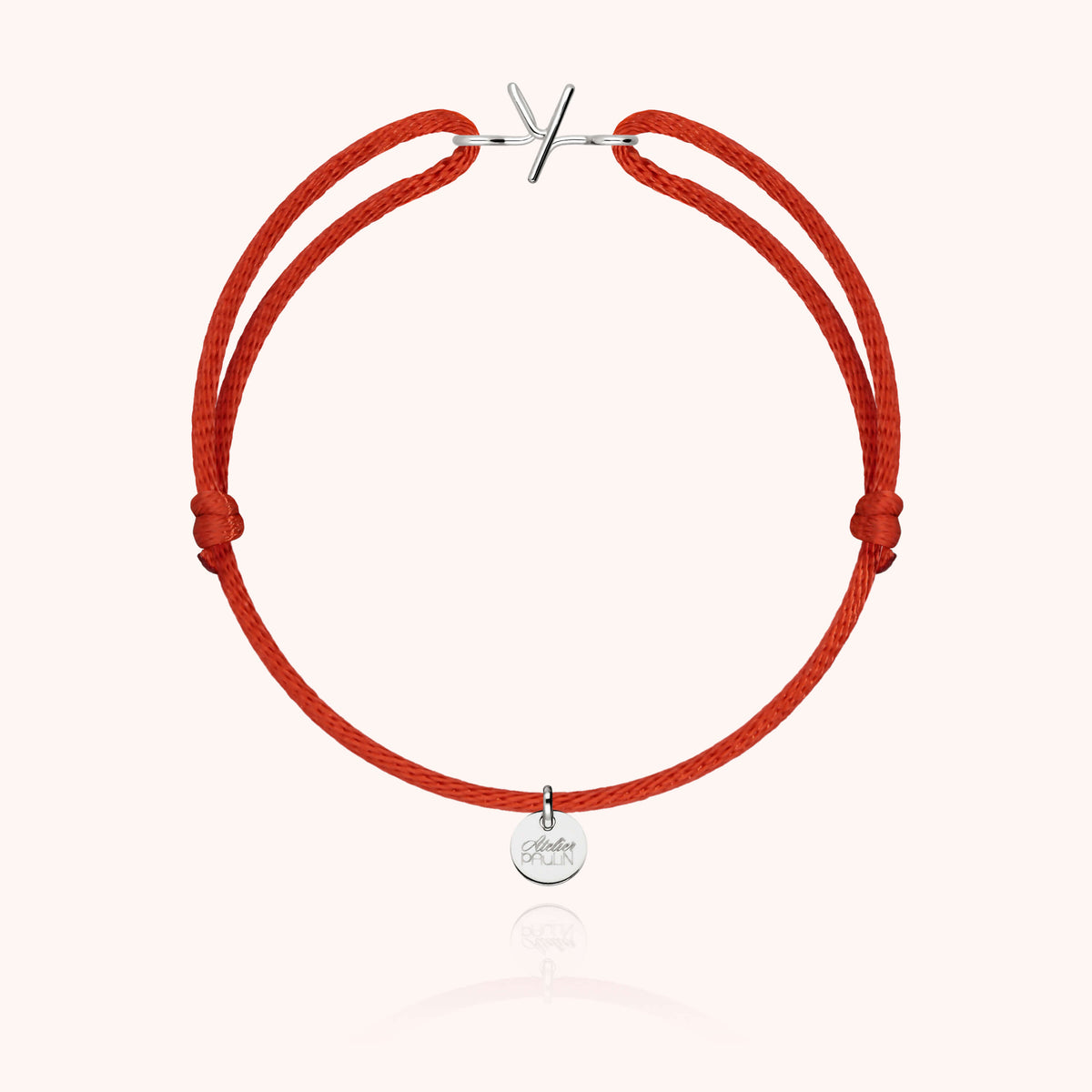 Armband Kordel Capitale Initiale in 18K Weißgold — sichere Lieferung aus Paris