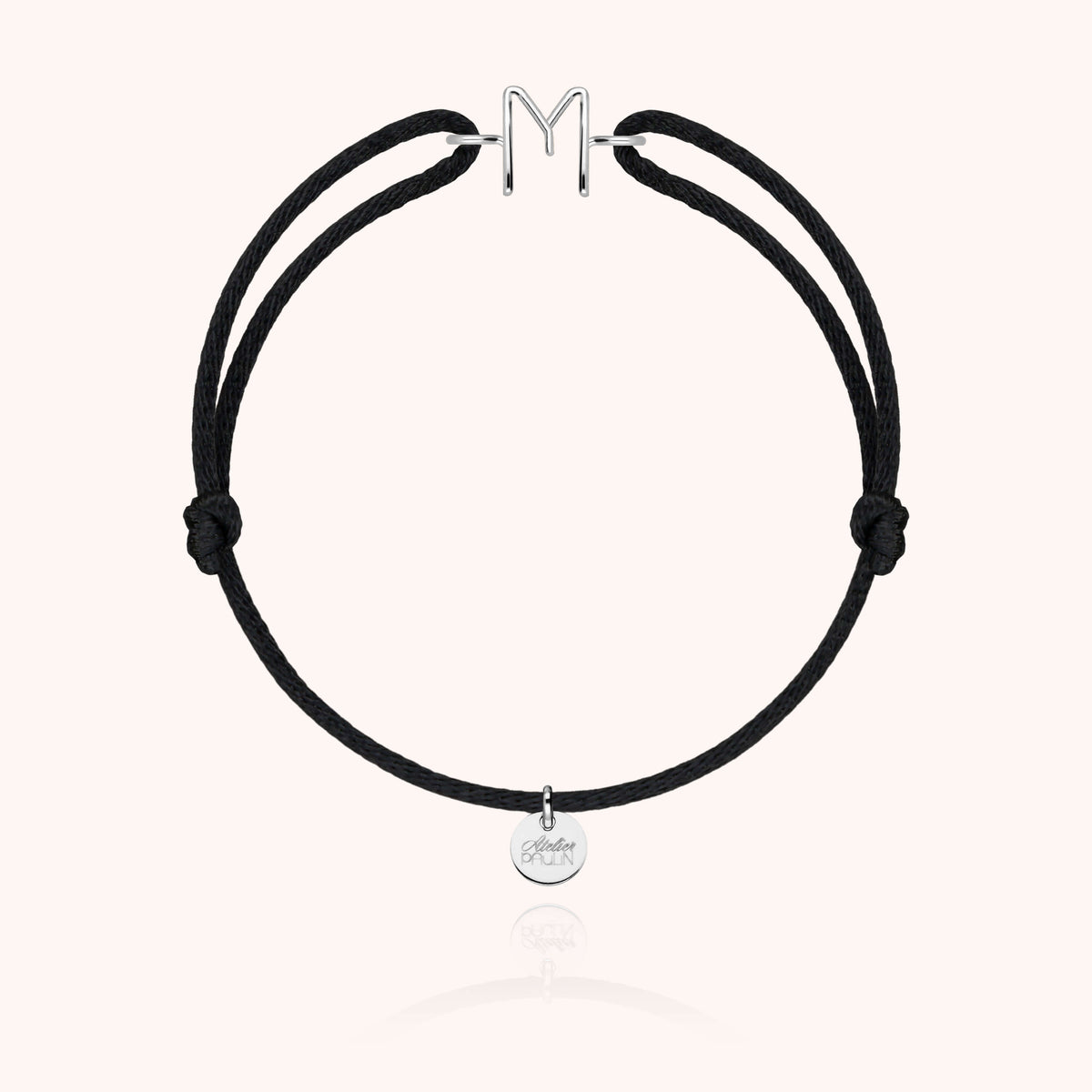 Armband Kordel Initiale Capitale - 18 Karat Weißgold