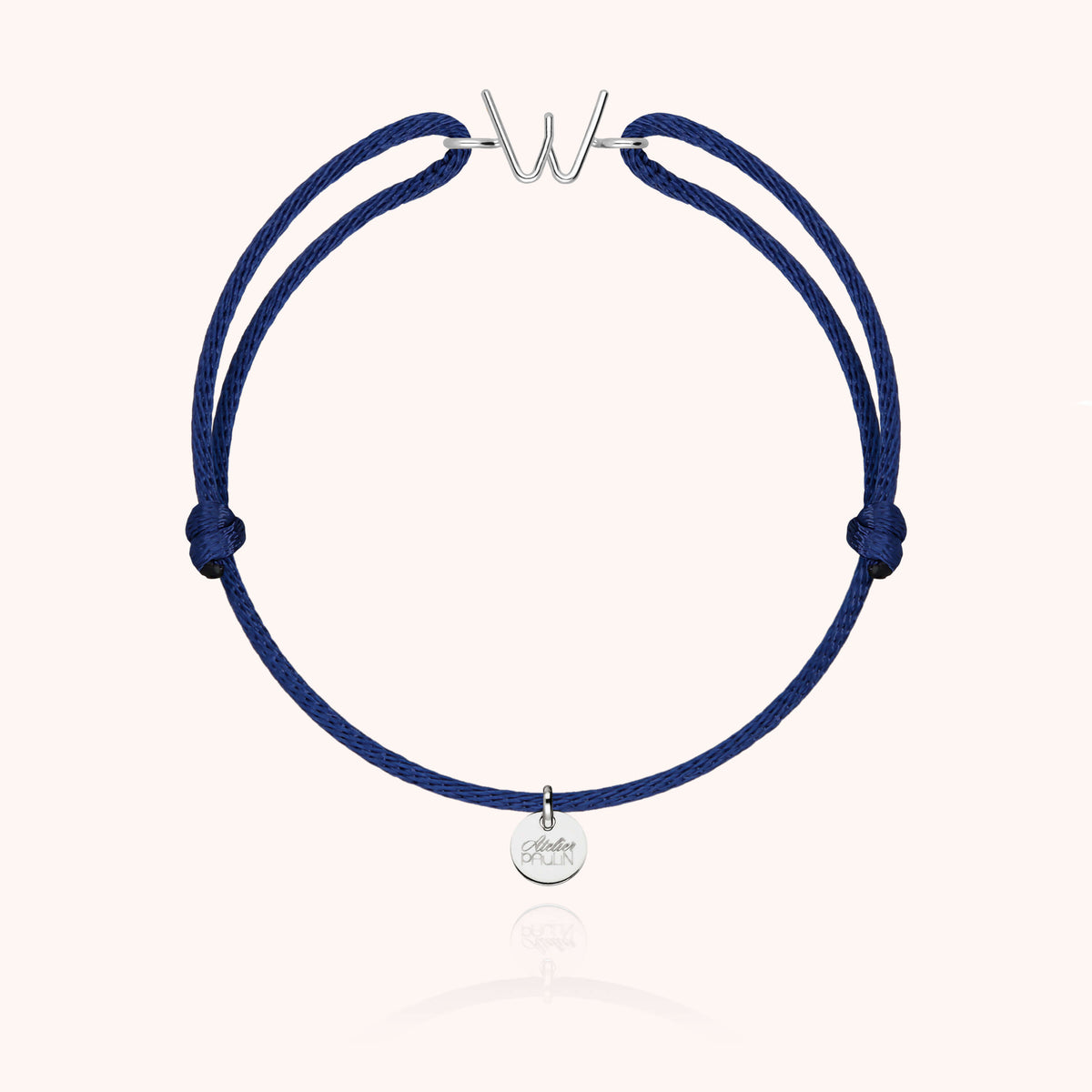Armband Kordel Initiale Capitale - 18 Karat Weißgold