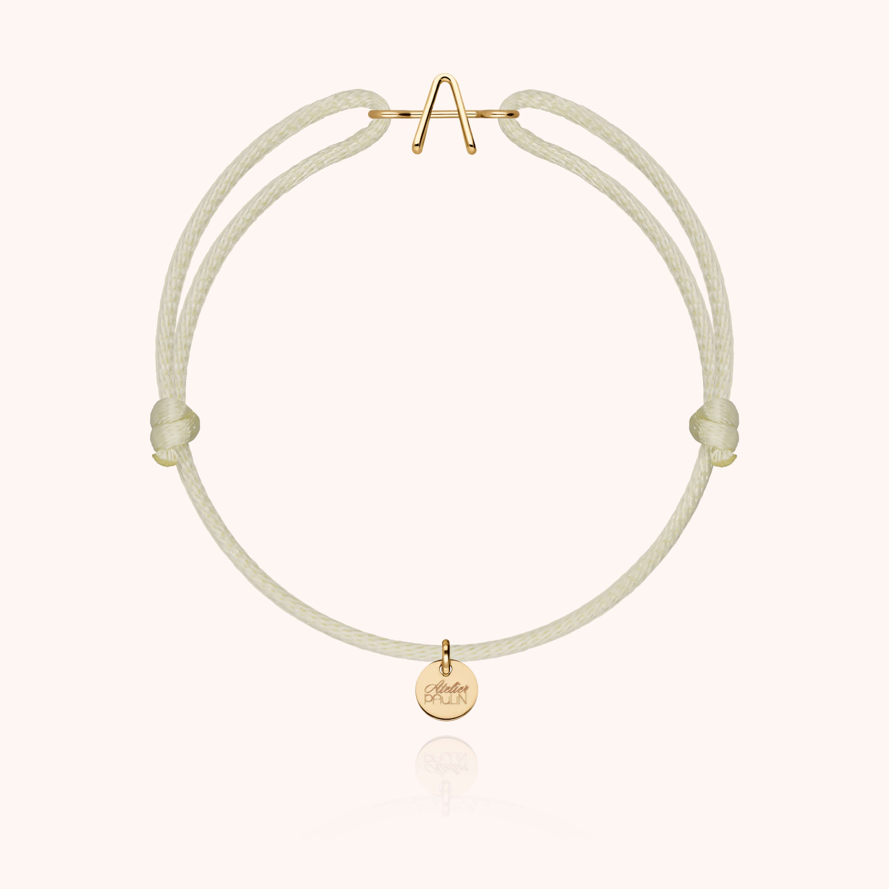 Bracelet Cordon Capitale Initiale - or jaune 750/1000