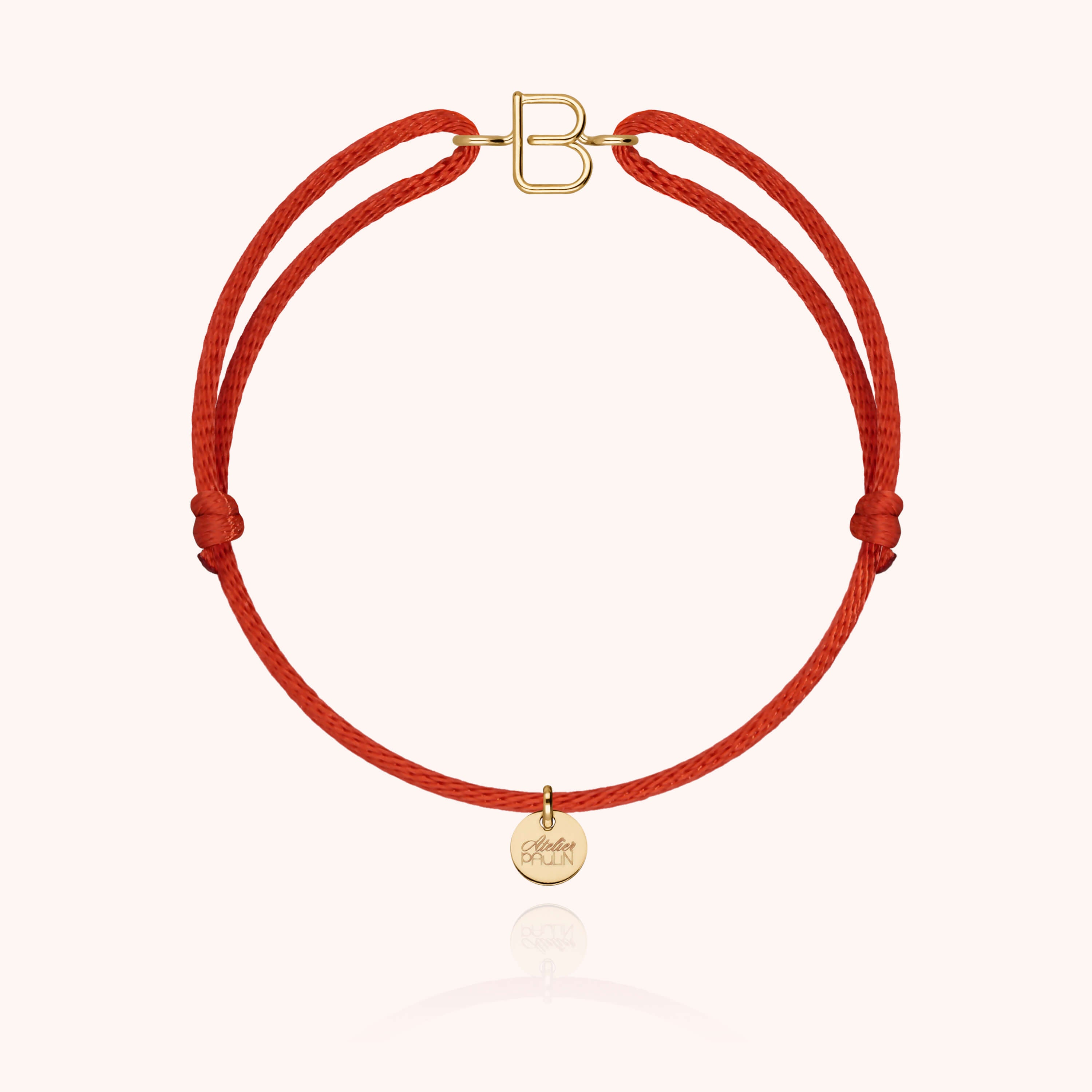 Bracelet Cordon Capitale Initiale en or jaune 18K — expédition sécurisée Paris