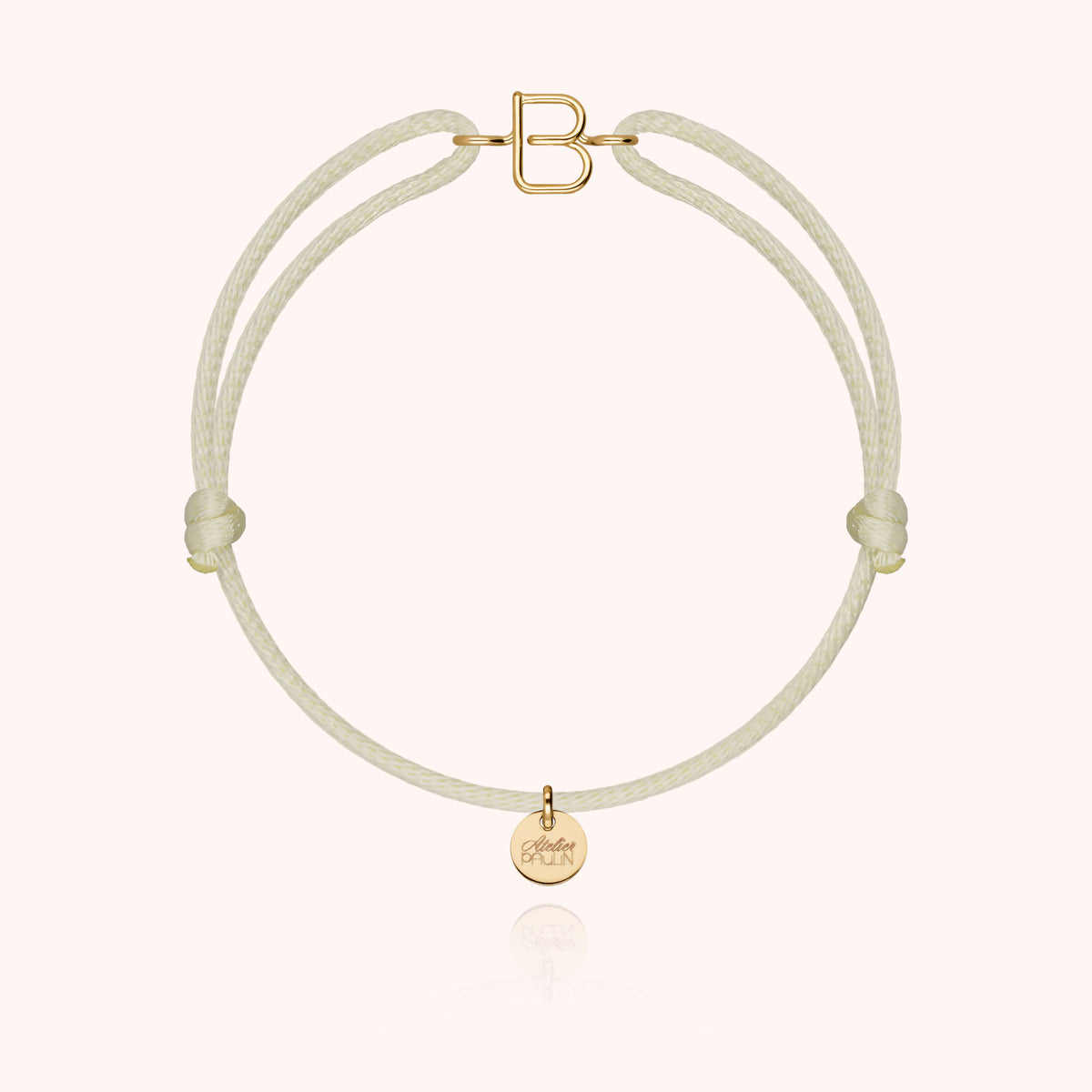 Armband Kordel Capitale Initiale — von Hand gefertigtes Geschenk Paris