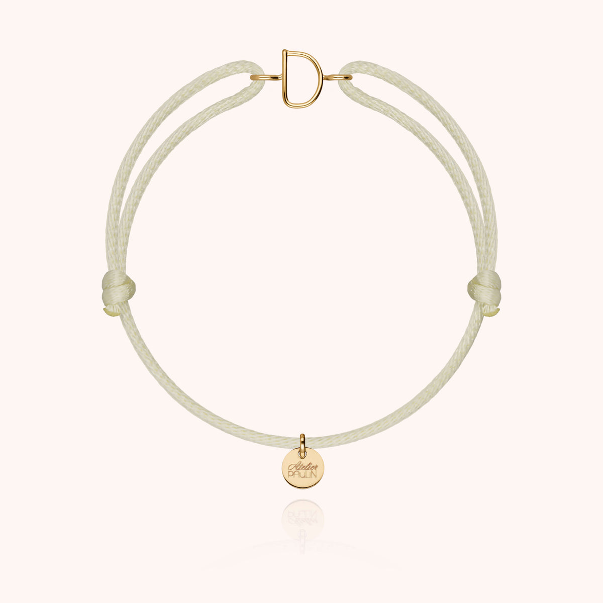 Armband Kordel Capitale Initiale — von Hand gefertigtes Geschenk Paris