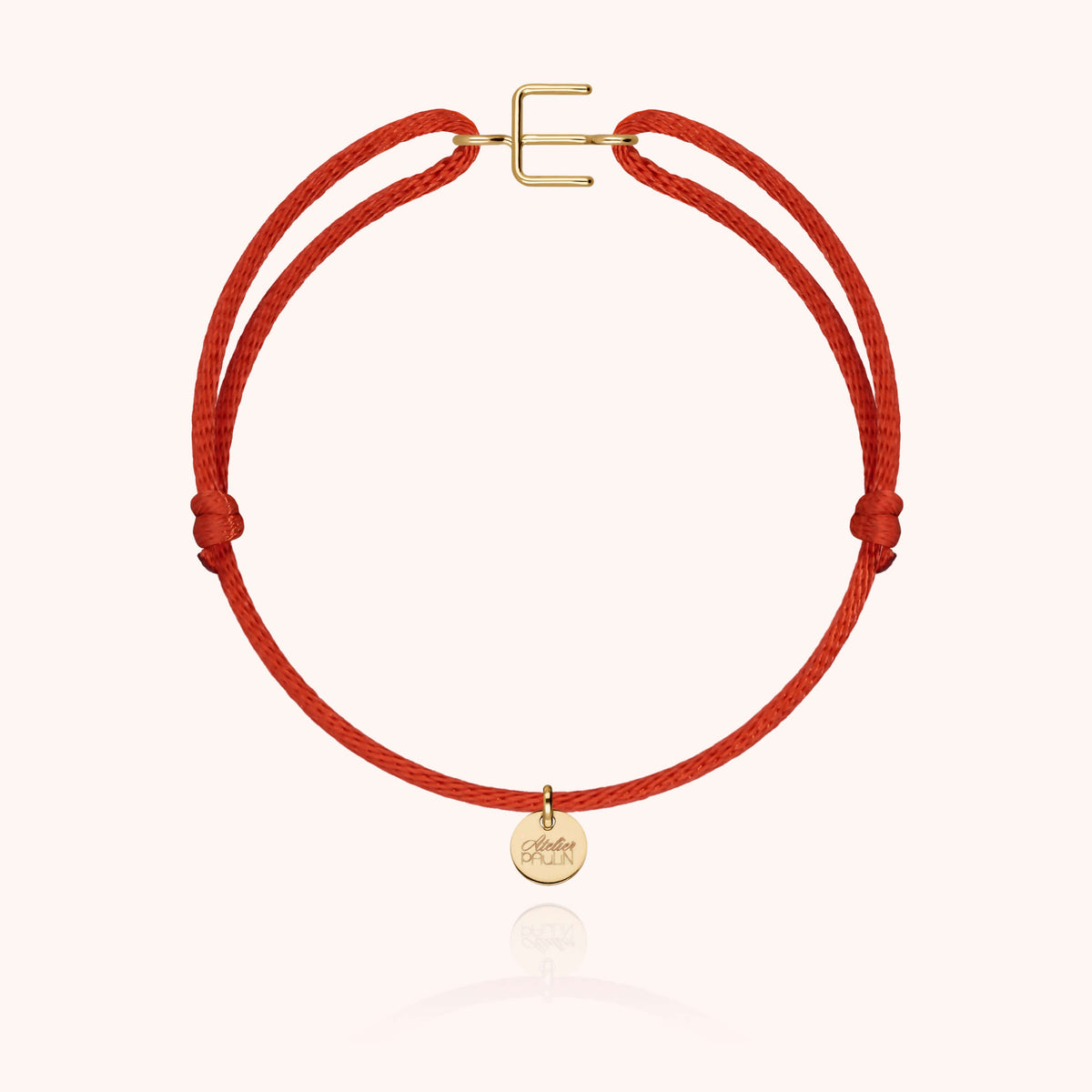 Bracelet Cordon Capitale Initiale en or jaune 18K — expédition sécurisée Paris