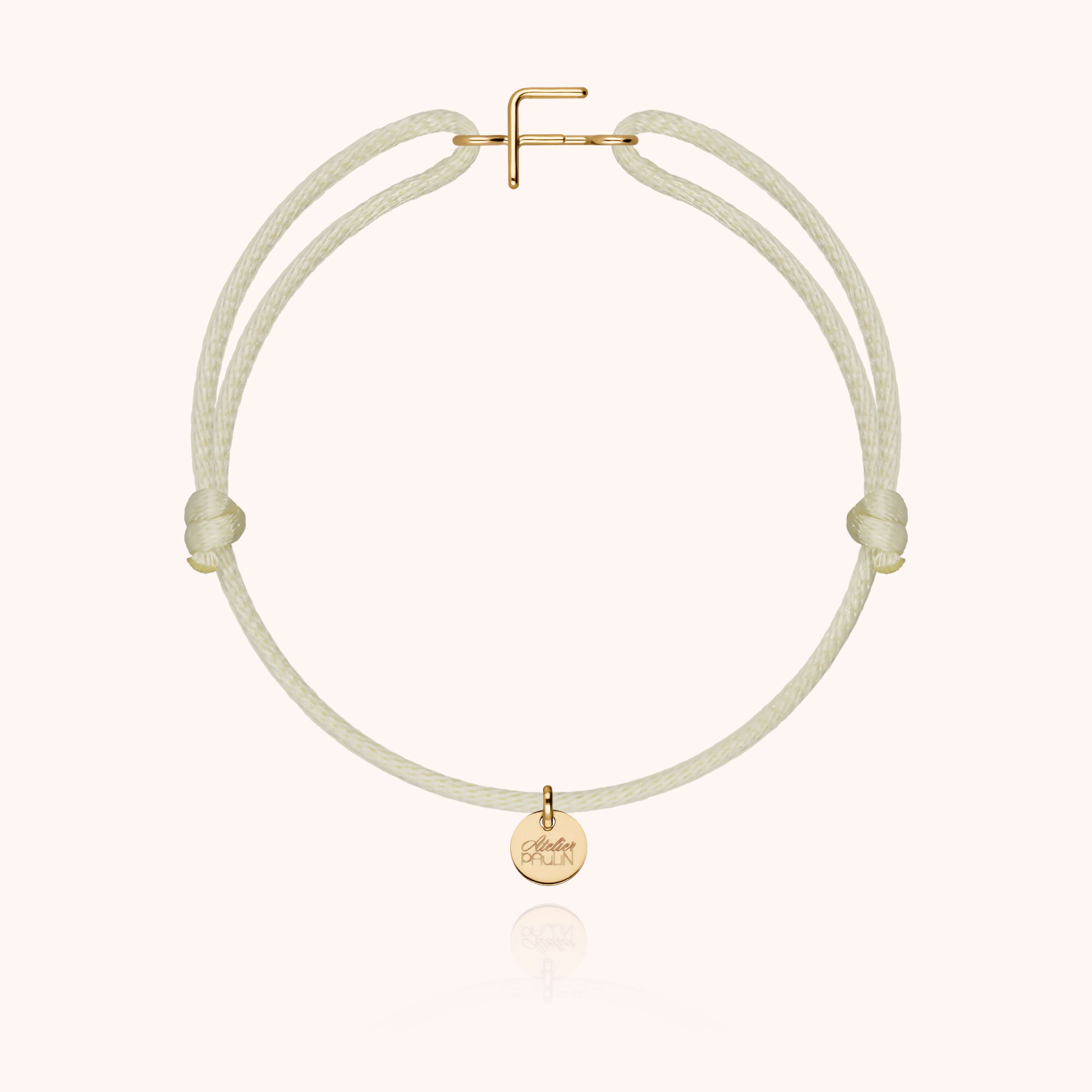 Bracelet Cordon Capitale Initiale — cadeau de luxe fait main Paris