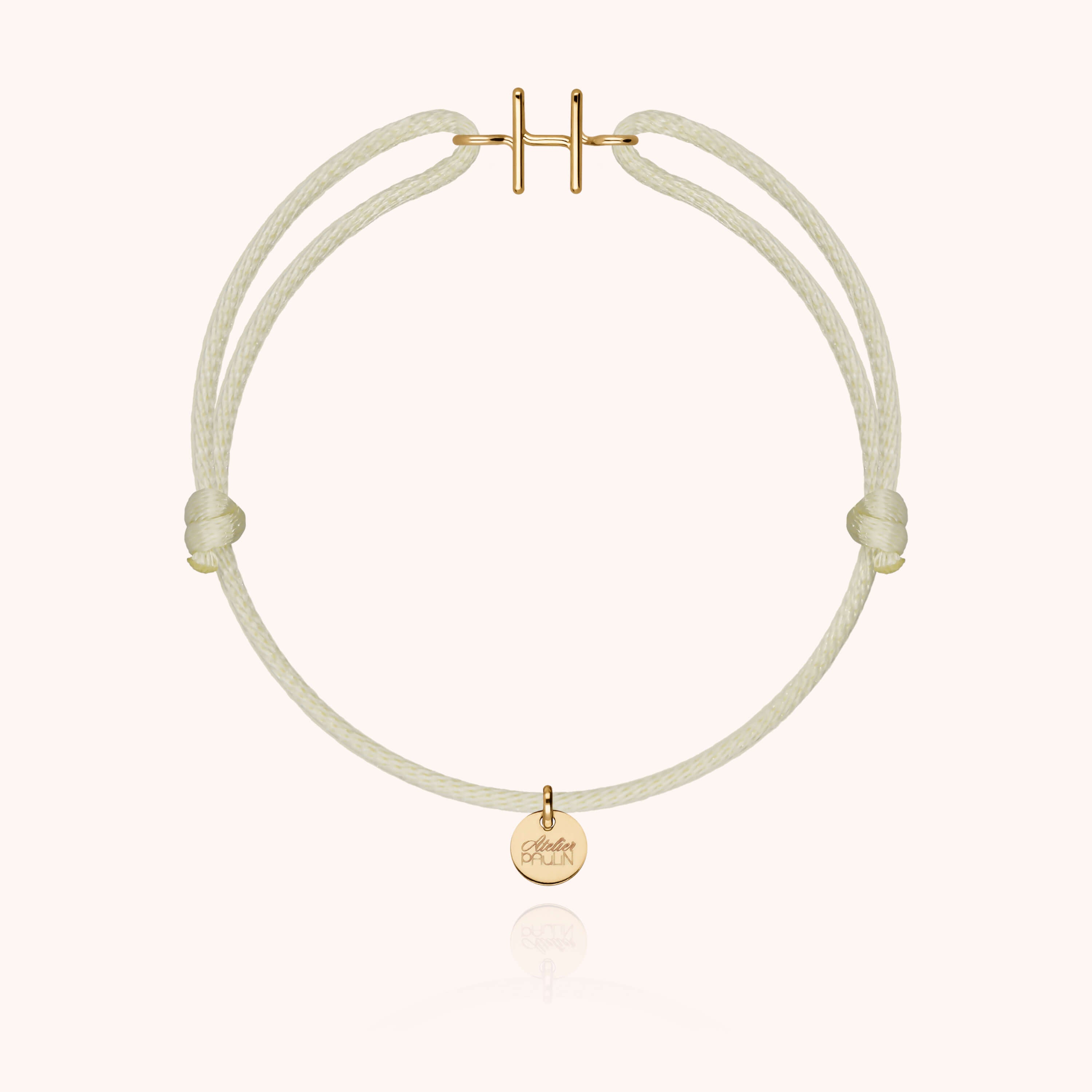 Bracelet Cordon Capitale Initiale — cadeau de luxe fait main Paris