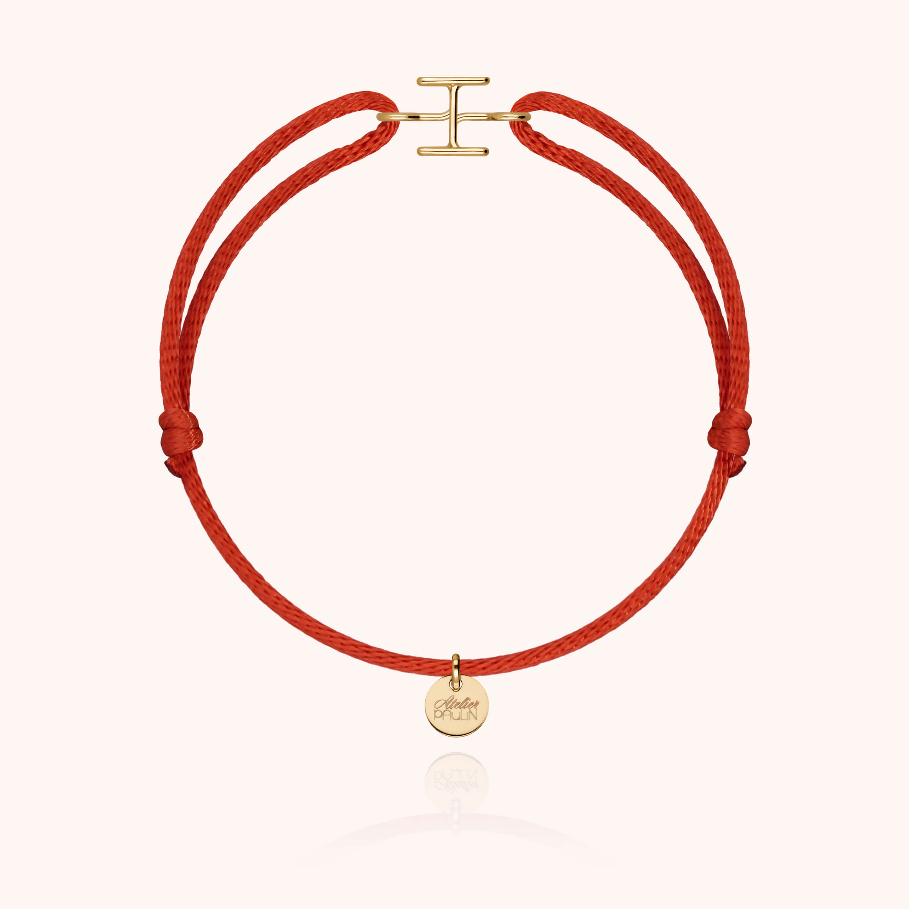 Bracelet Cordon Capitale Initiale en or jaune 18K — expédition sécurisée Paris