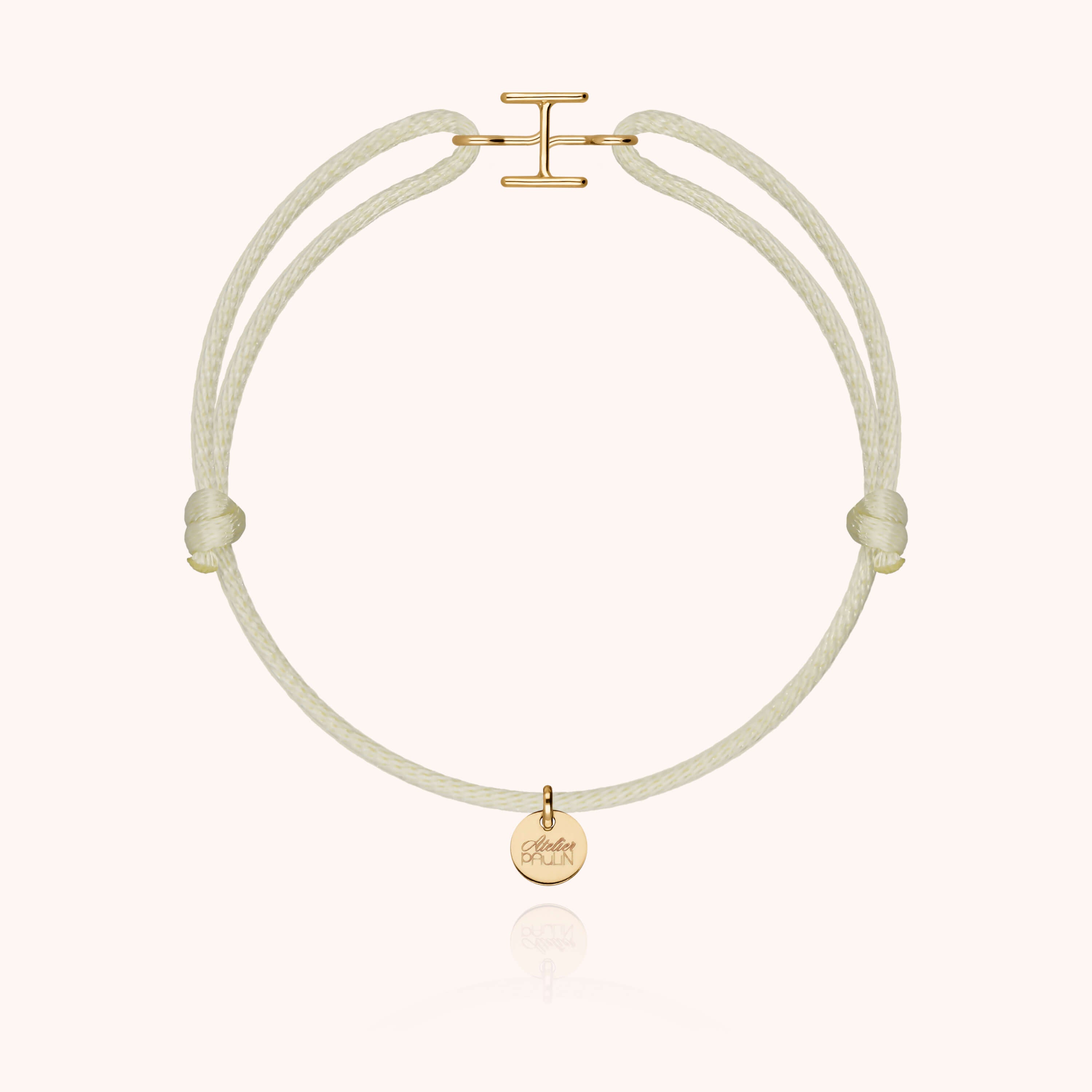 Bracelet Cordon Capitale Initiale — cadeau de luxe fait main Paris