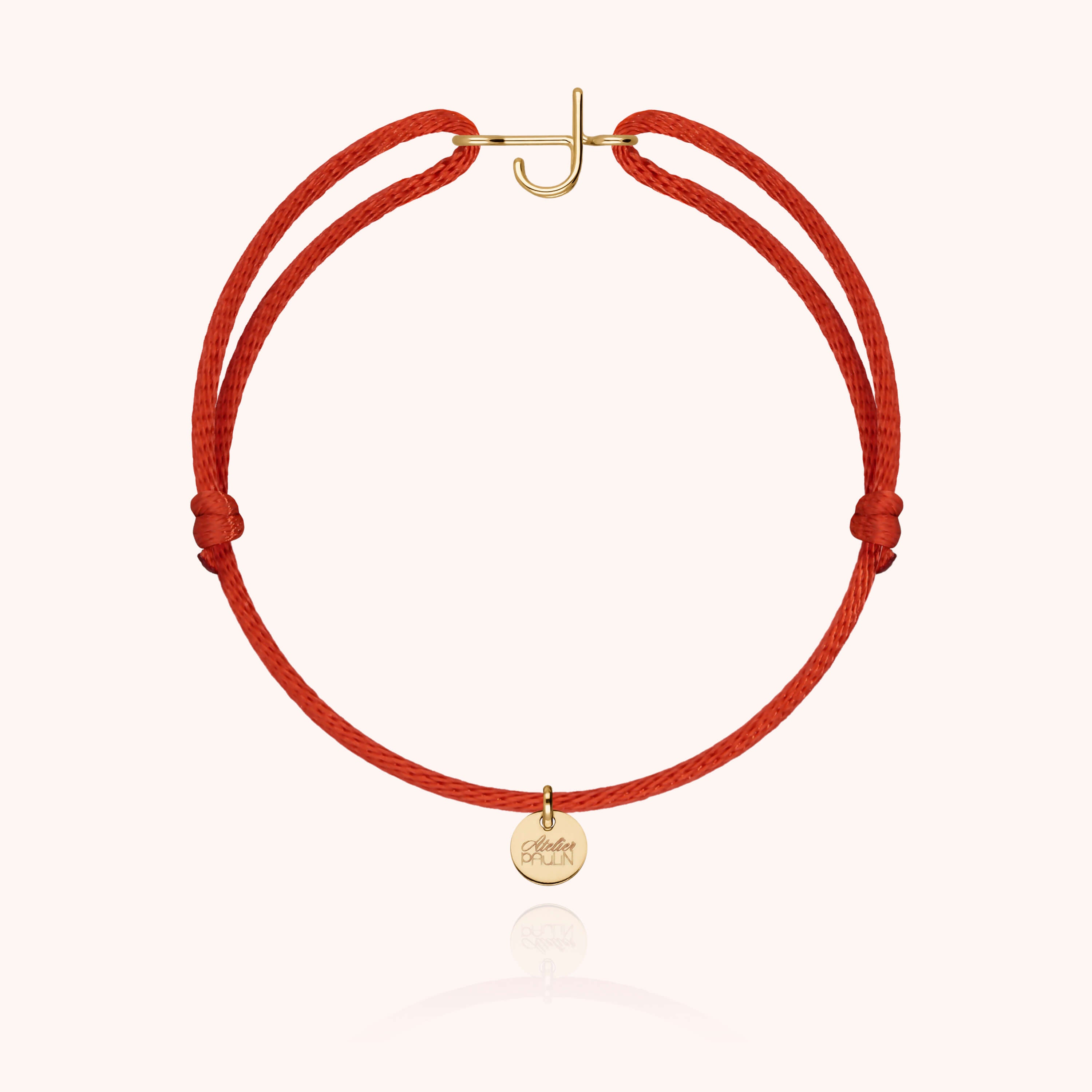 Bracelet Cordon Capitale Initiale en or jaune 18K — expédition sécurisée Paris