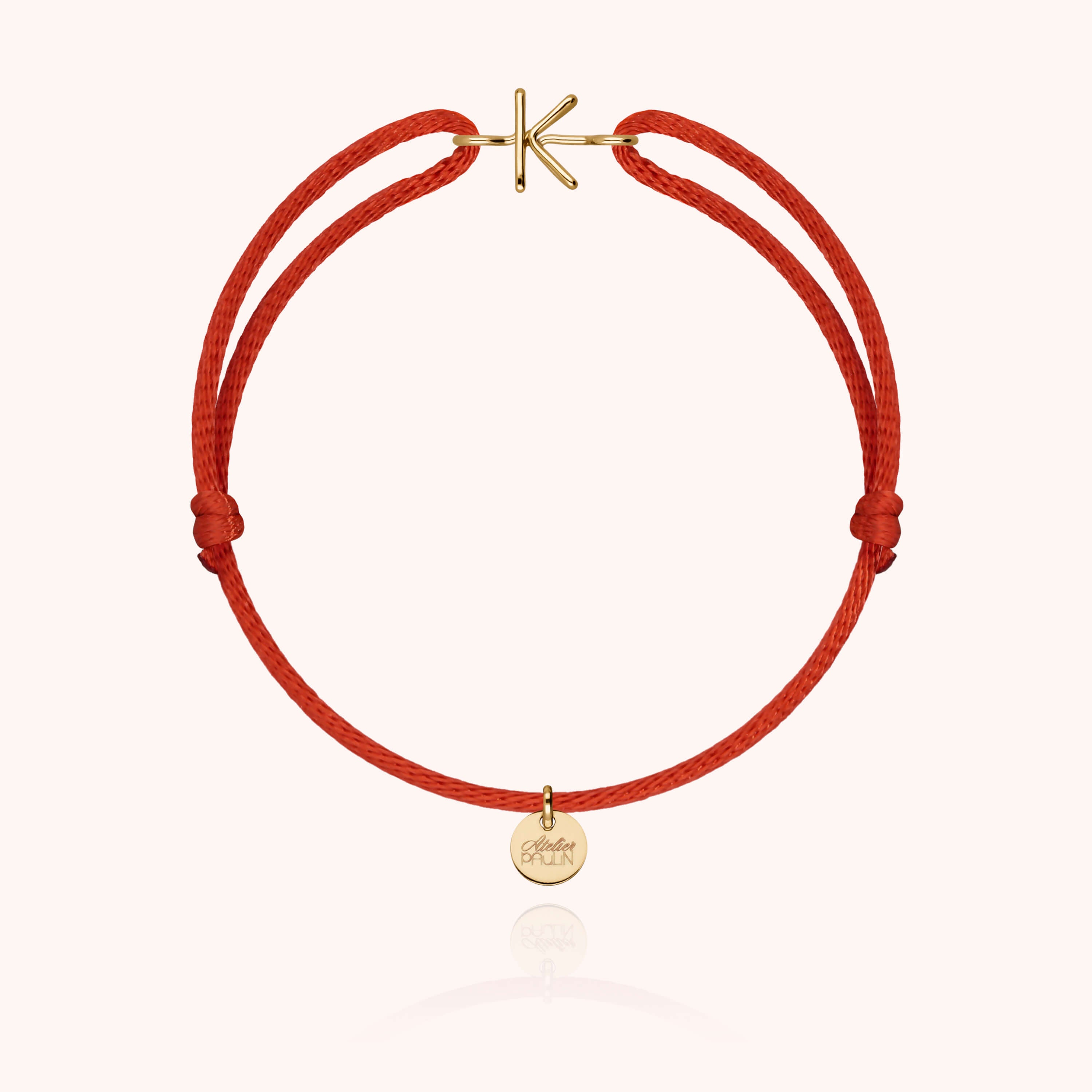 Bracelet Cordon Capitale Initiale en or jaune 18K — expédition sécurisée Paris