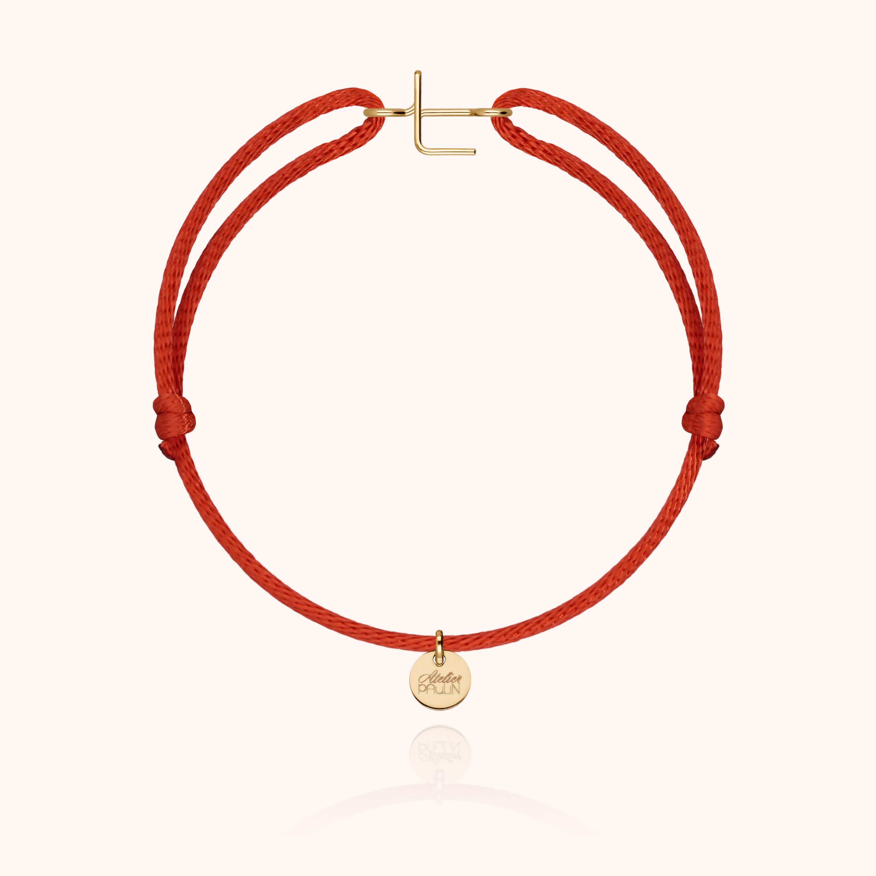 Bracelet Cordon Capitale Initiale en or jaune 18K — expédition sécurisée Paris