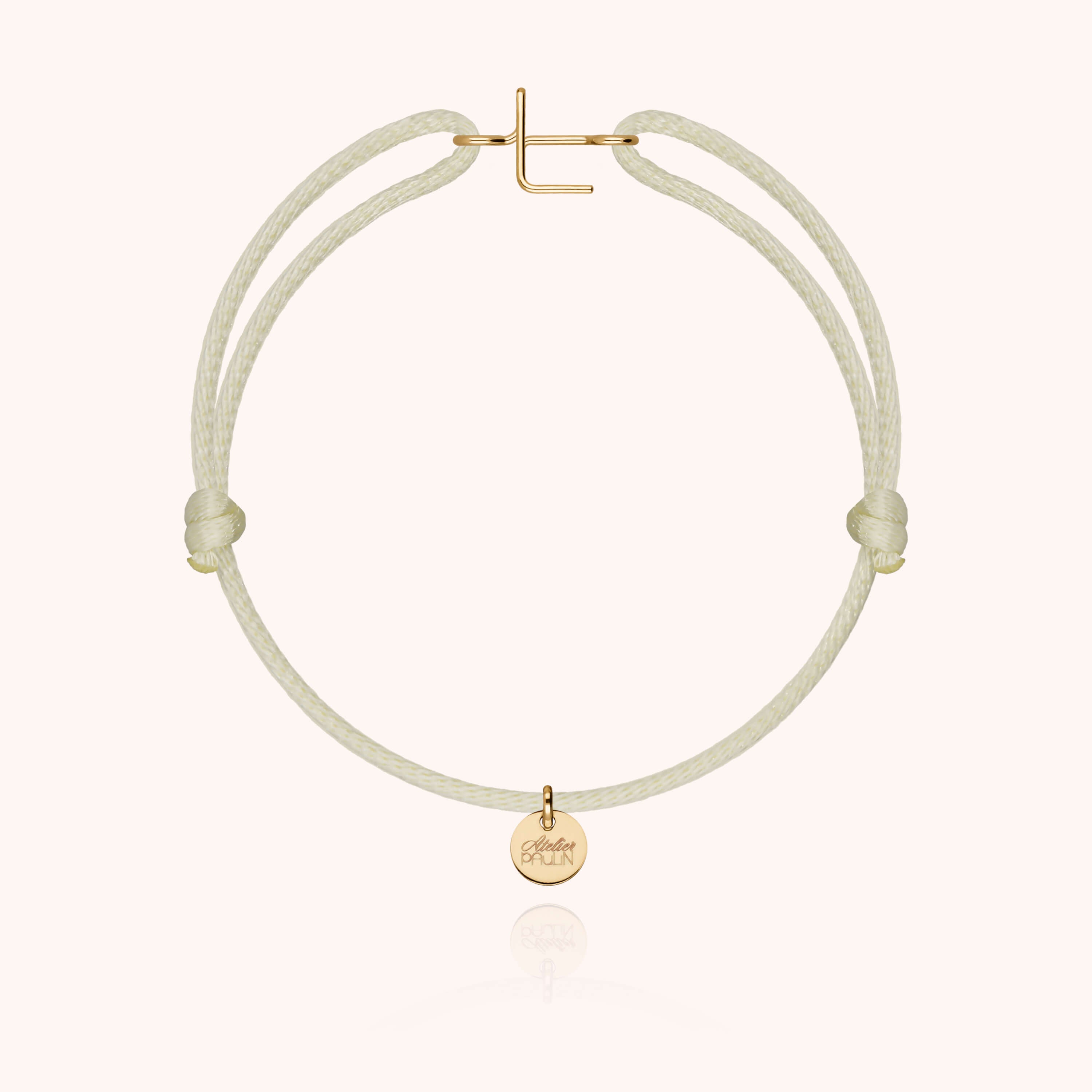 Bracelet Cordon Capitale Initiale — cadeau de luxe fait main Paris