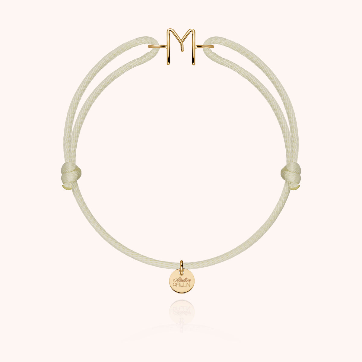 Initiale Capitale Cord Bracelet - Yellow 18k gold