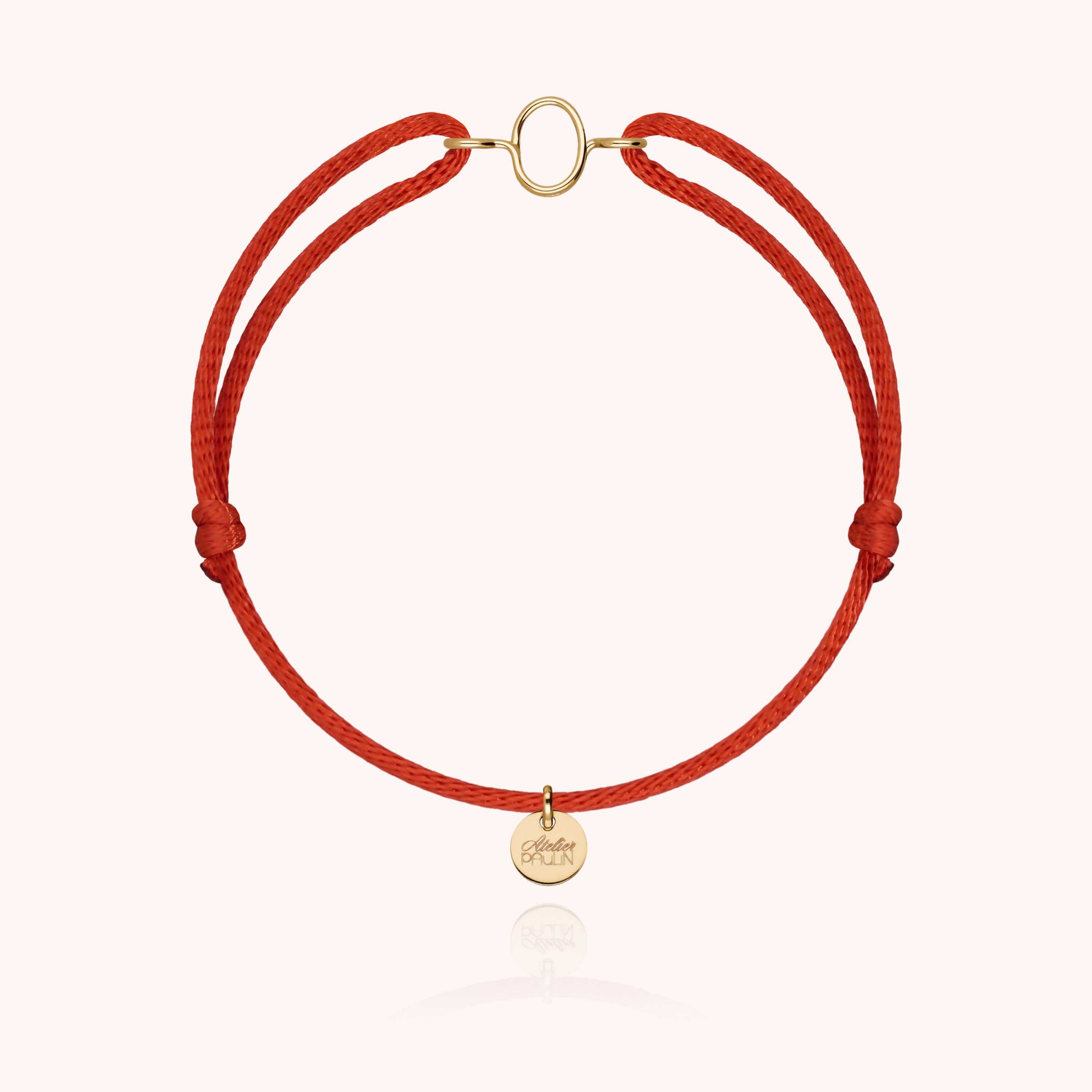 Bracelet Cordon Capitale Initiale en or jaune 18K — expédition sécurisée Paris