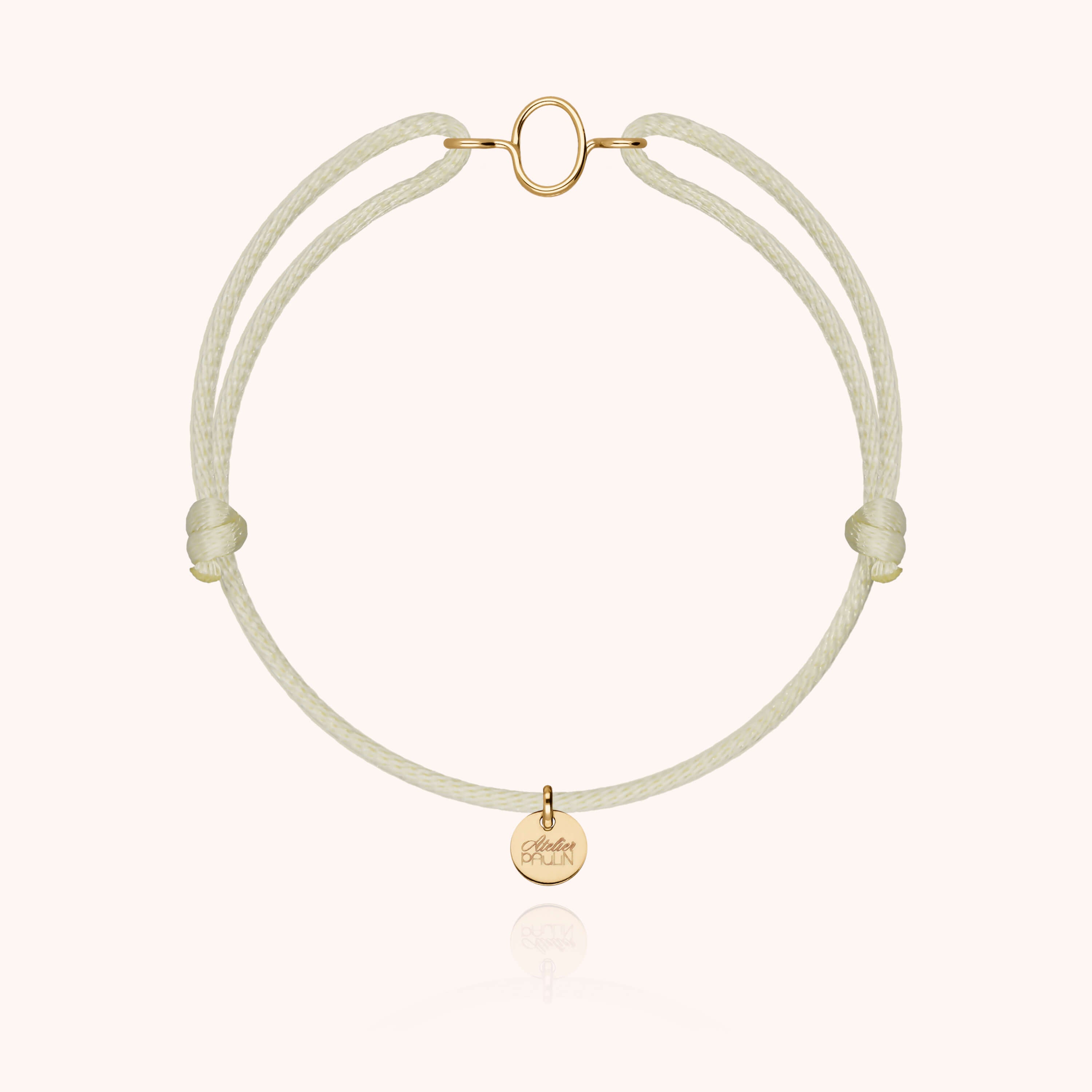 Bracelet Cordon Initiale - or jaune 750/1000