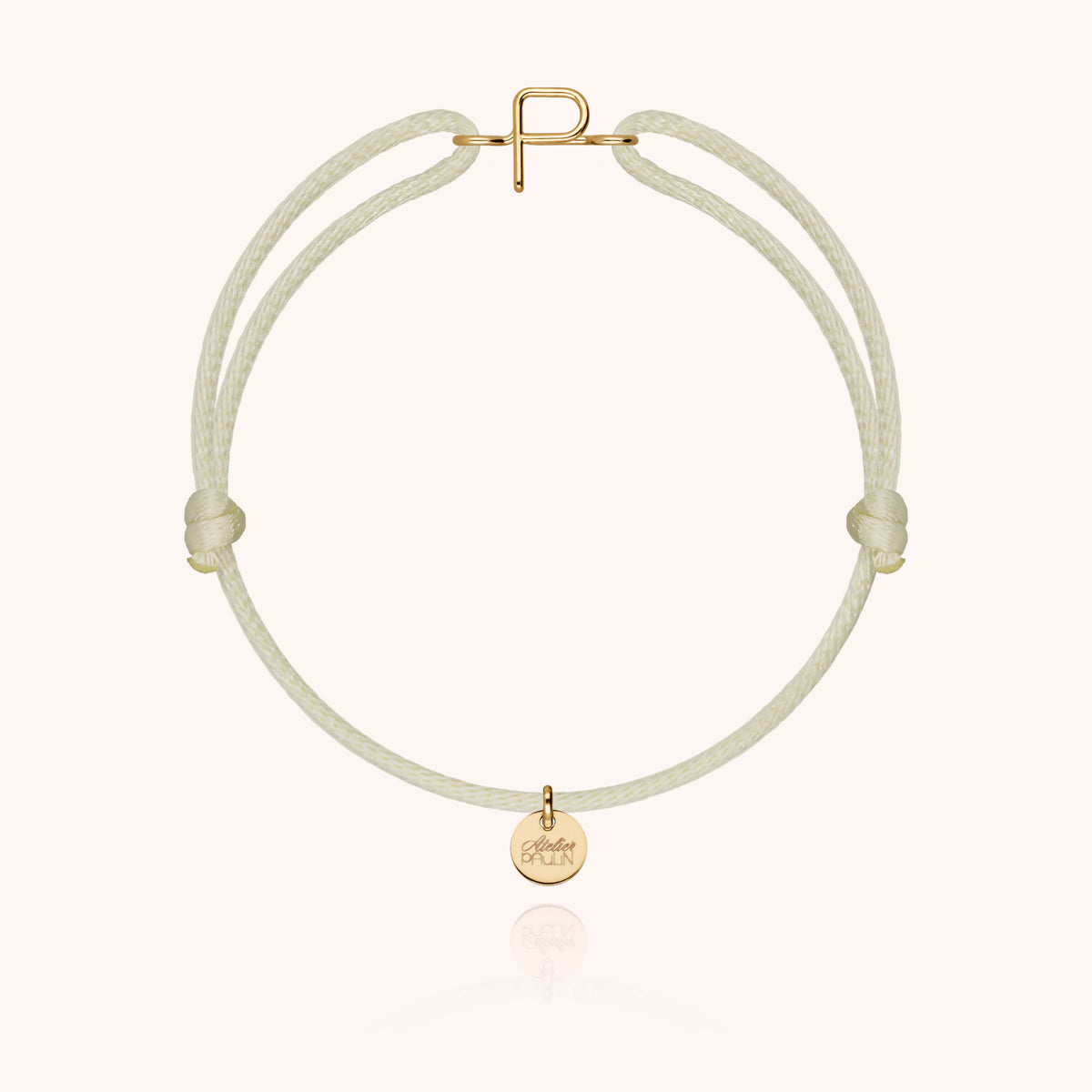 Armband Kordel Capitale Initiale — von Hand gefertigtes Geschenk Paris
