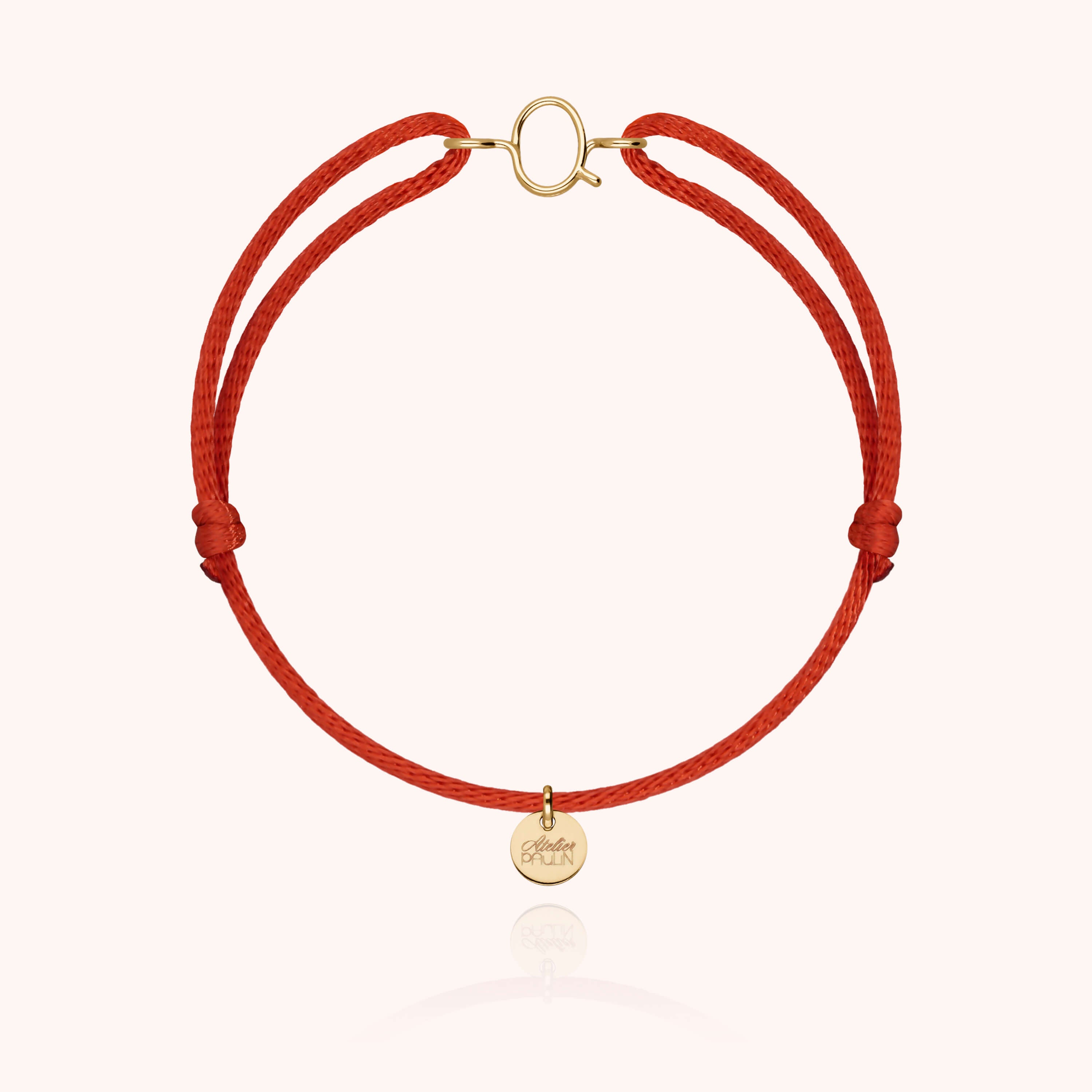 Bracelet Cordon Capitale Initiale en or jaune 18K — expédition sécurisée Paris