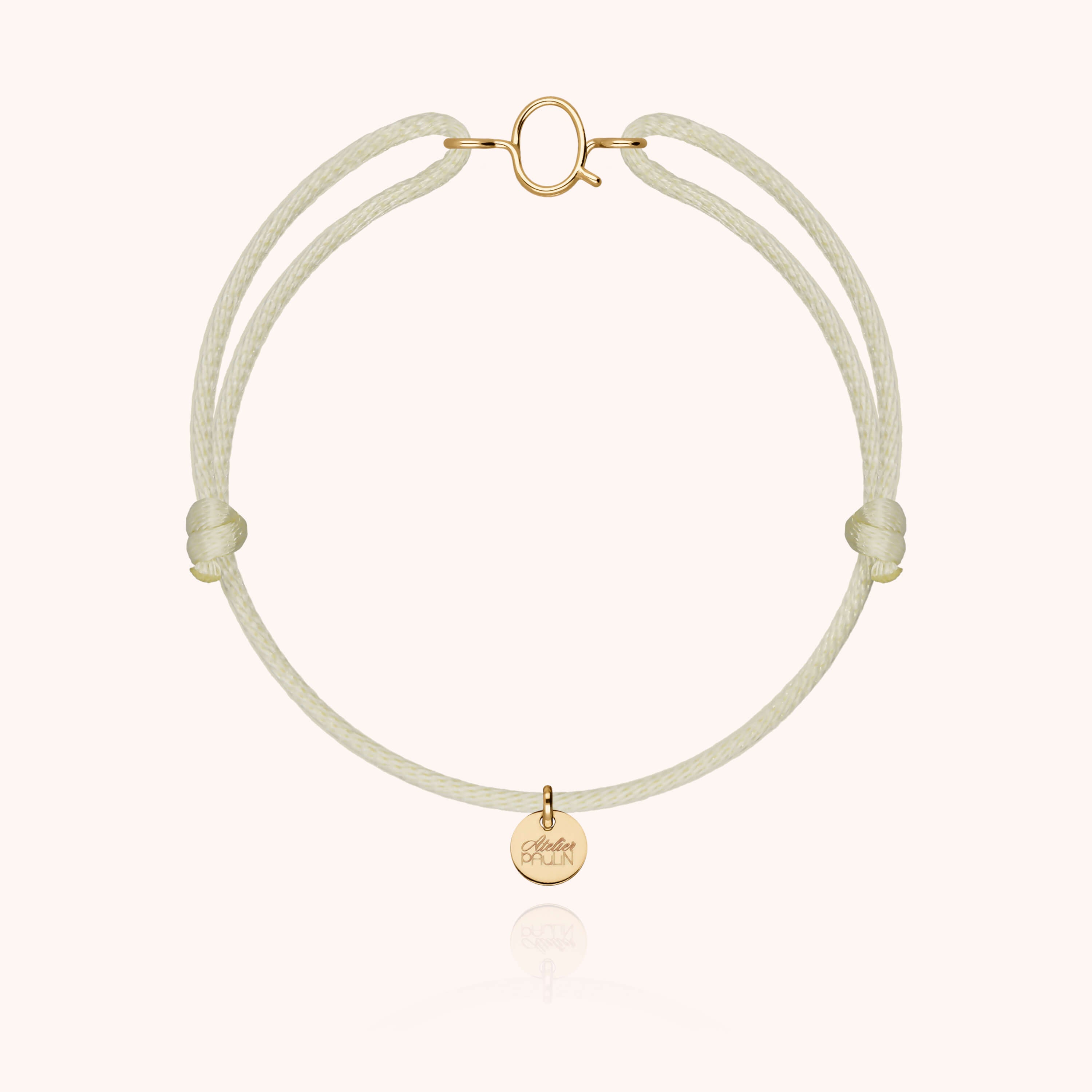 Bracelet Cordon Capitale Initiale — cadeau de luxe fait main Paris