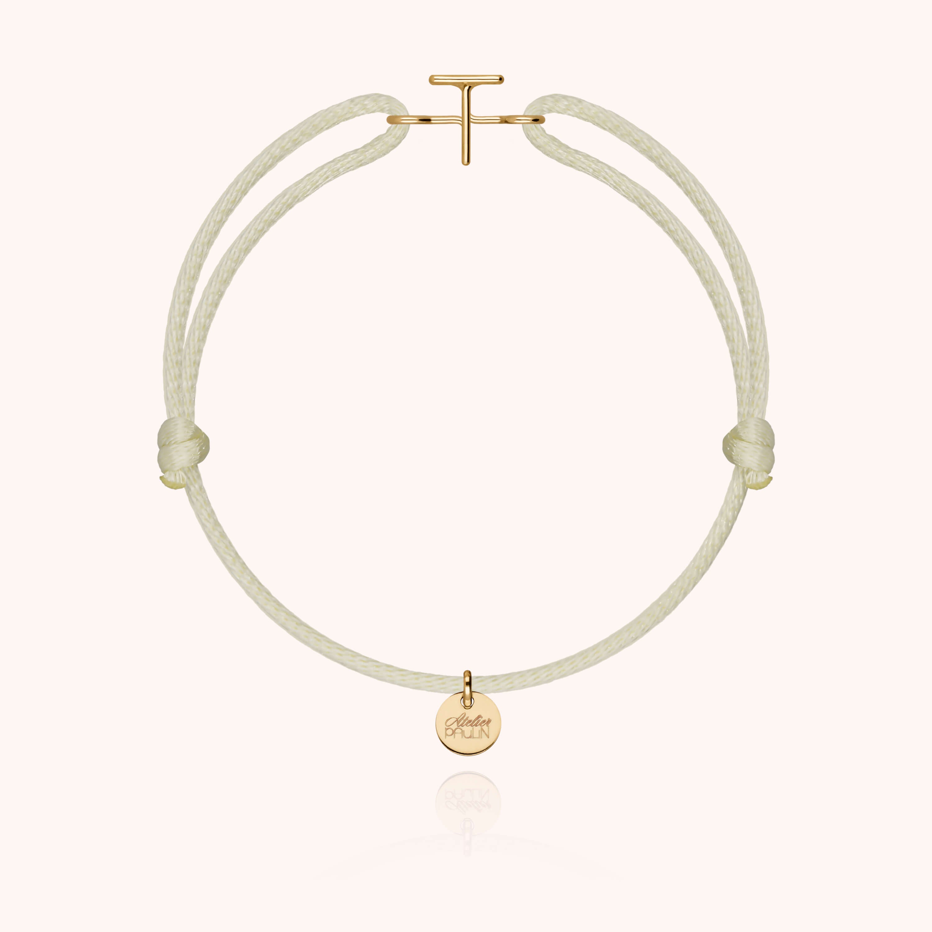 Bracelet Cordon Capitale Initiale — cadeau de luxe fait main Paris