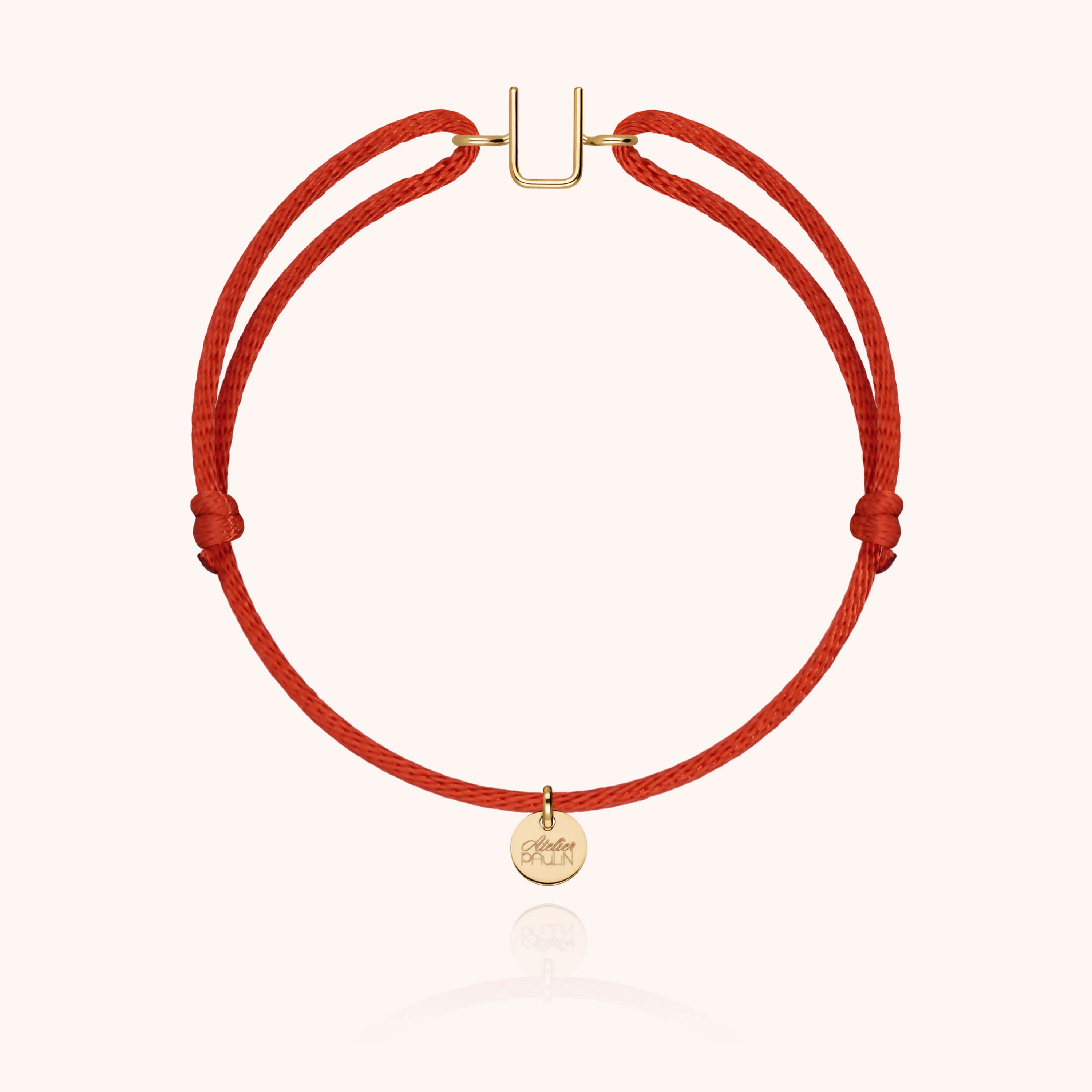 Bracelet Cordon Capitale Initiale en or jaune 18K — expédition sécurisée Paris