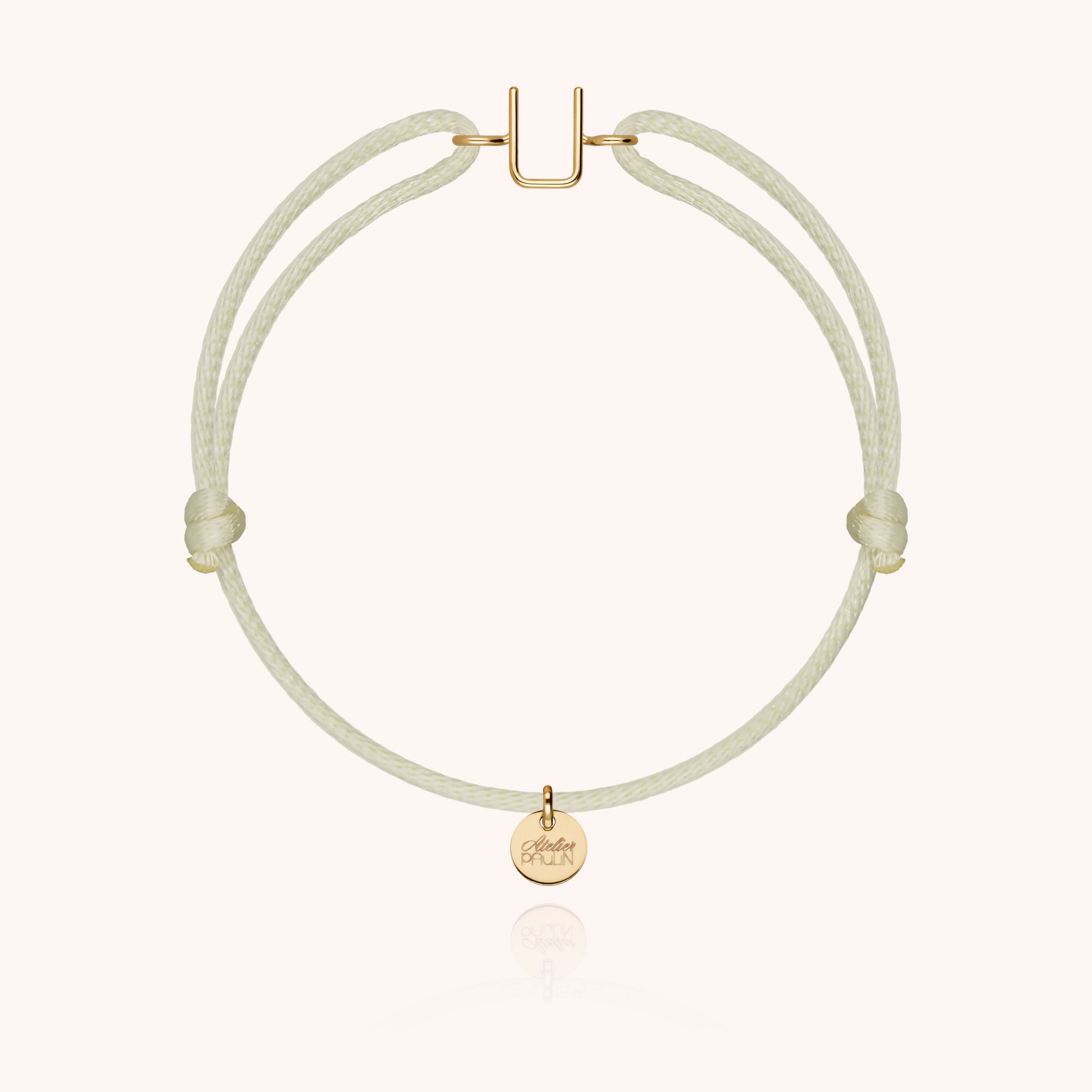 Bracelet Cordon Capitale Initiale — cadeau de luxe fait main Paris
