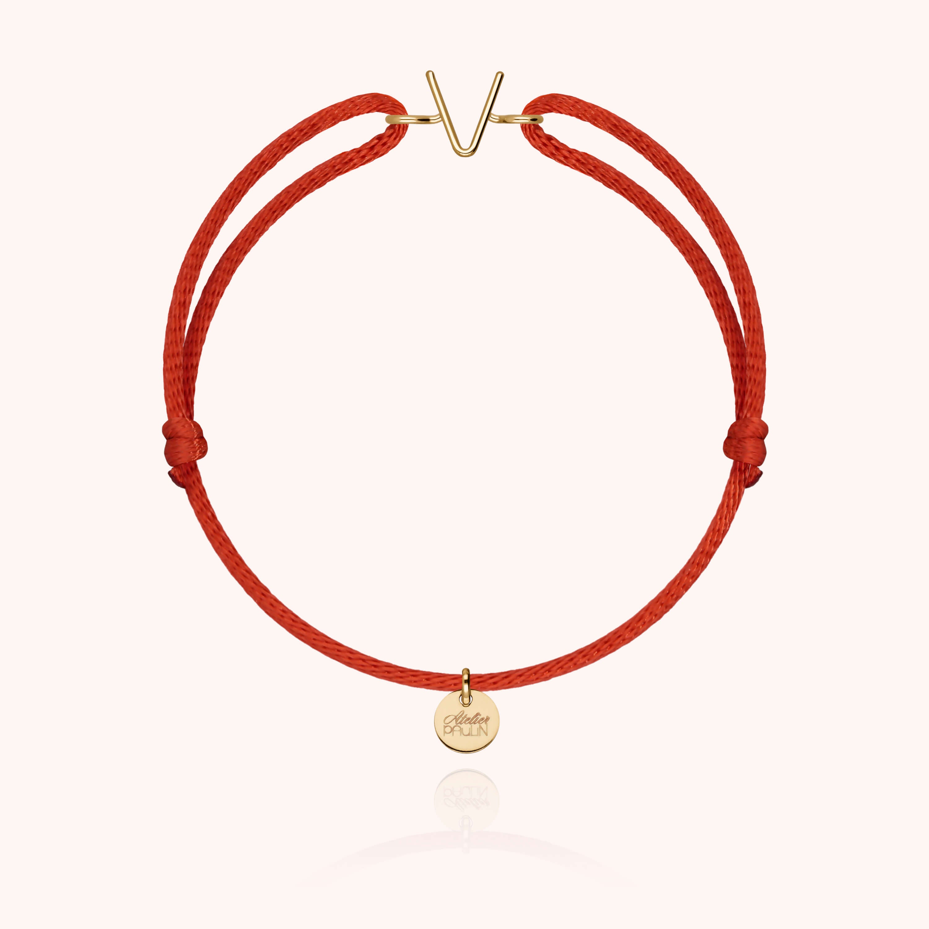 Bracelet Cordon Capitale Initiale en or jaune 18K — expédition sécurisée Paris