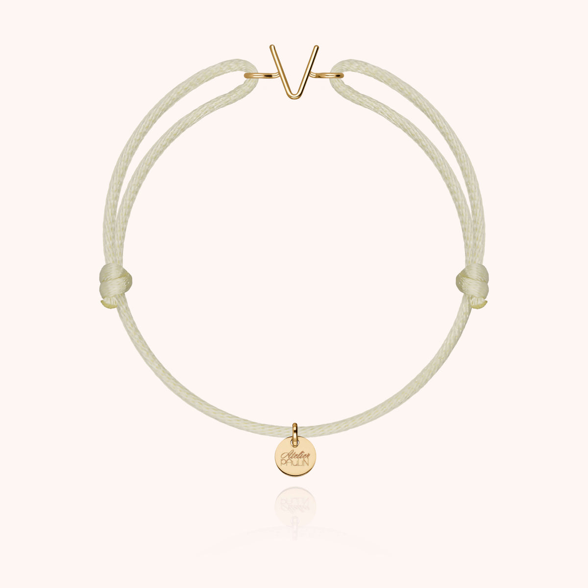Armband Kordel Capitale Initiale — von Hand gefertigtes Geschenk Paris