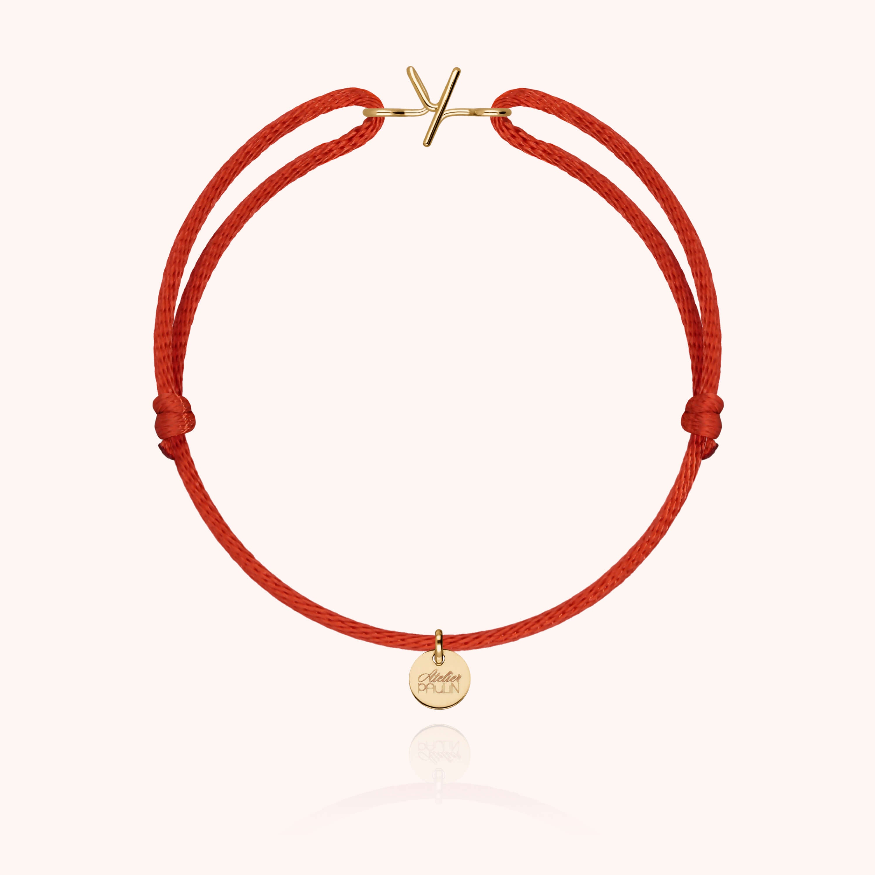 Bracelet Cordon Capitale Initiale en or jaune 18K — expédition sécurisée Paris