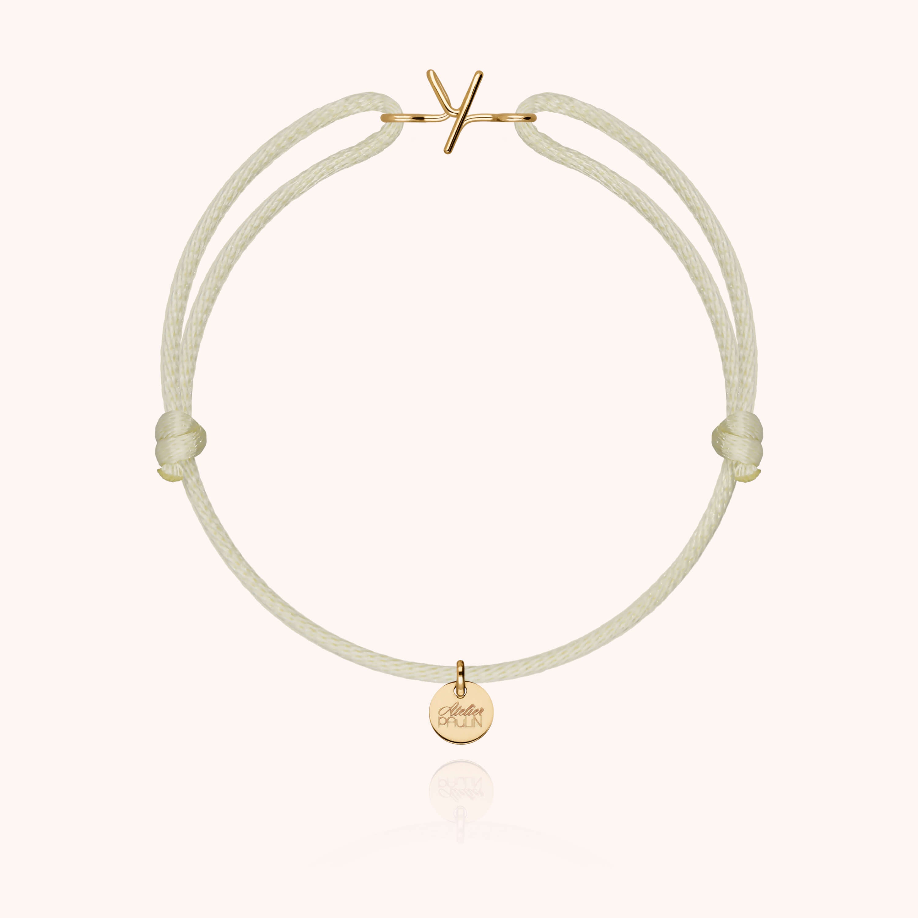 Bracelet Cordon Capitale Initiale — cadeau de luxe fait main Paris