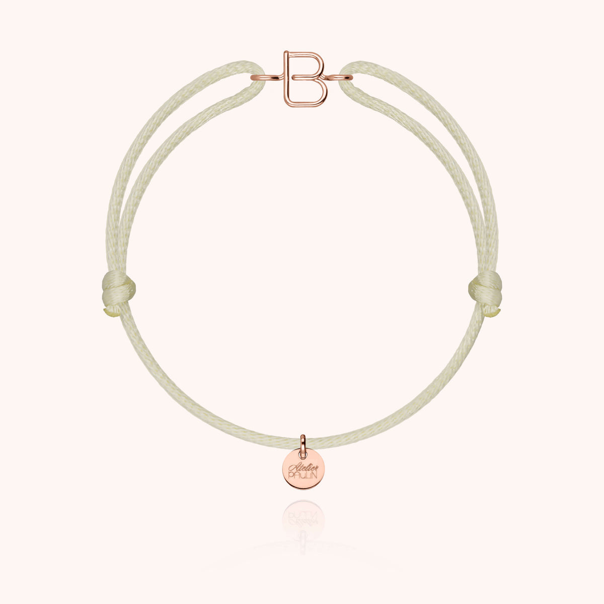 Armband Kordel Capitale Initiale — von Hand gefertigtes Geschenk Paris