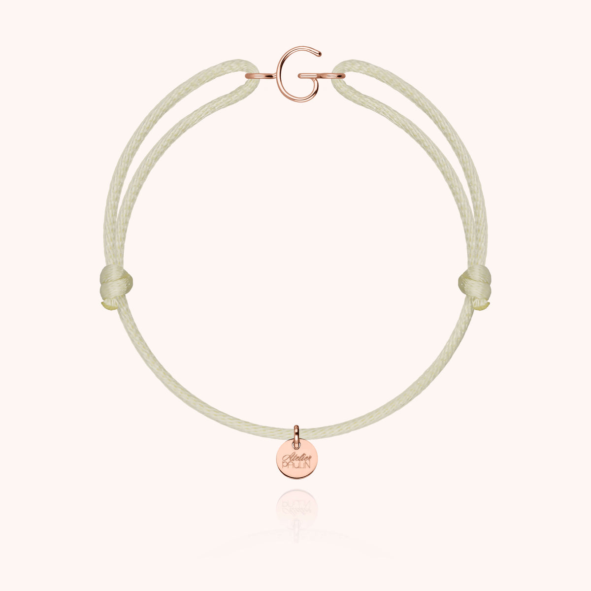 Armband Kordel Capitale Initiale in 18K Roségold — sichere Lieferung aus Paris