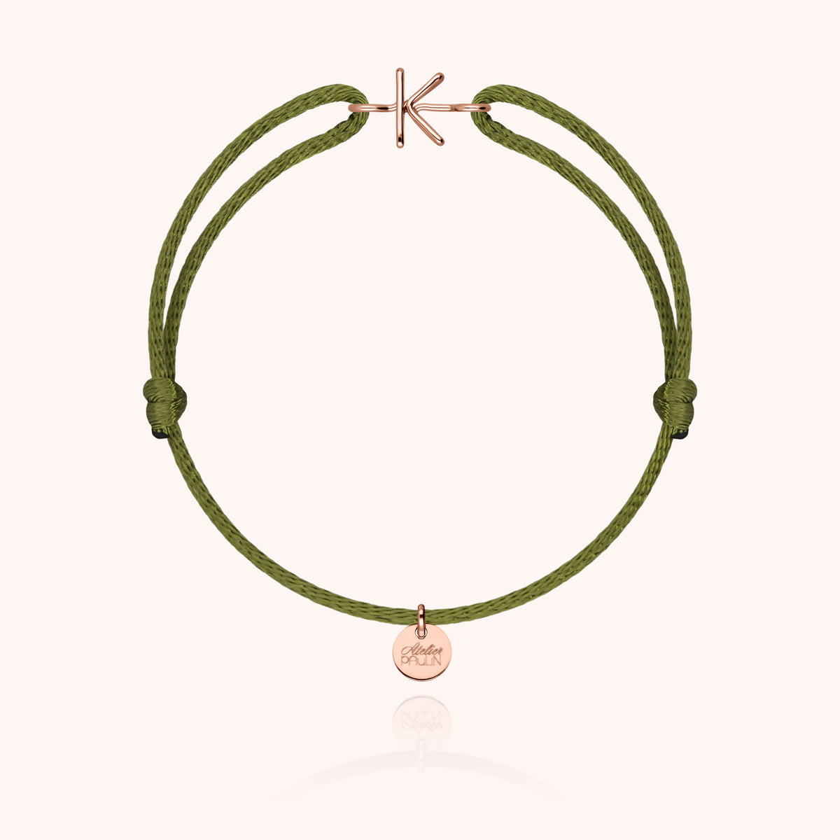 Armband Kordel Capitale Initiale — von Hand gefertigtes Geschenk Paris