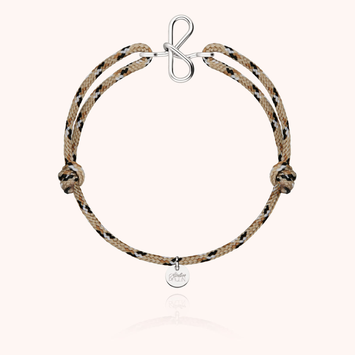 Bracelet personnalisé homme avec cordon Knot et argent 925