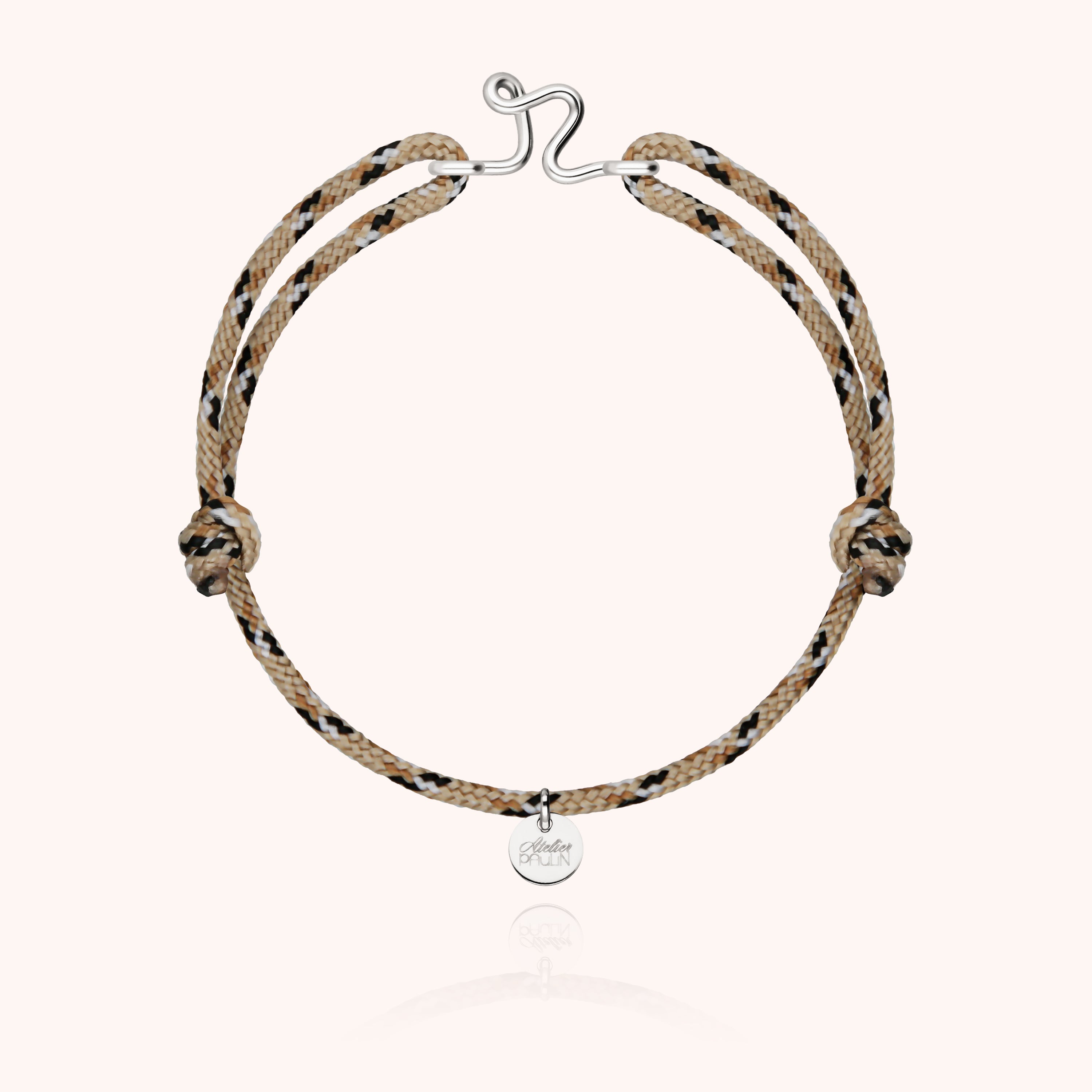 Bracelet sterling silver avec personnalisation une lettre unique
