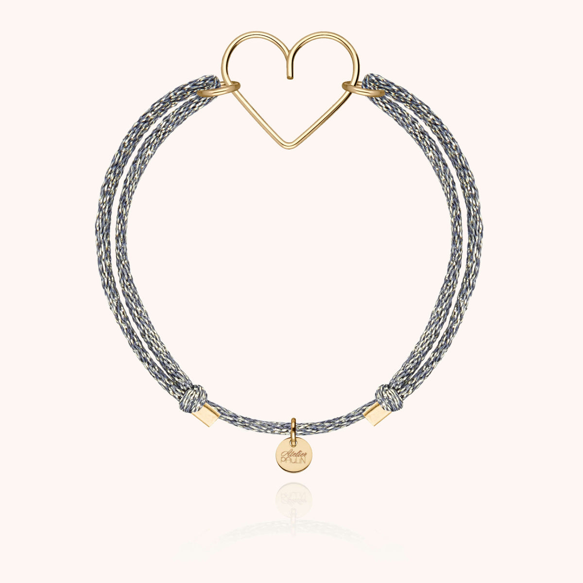 Bracciale Cordino Lurex Cuore