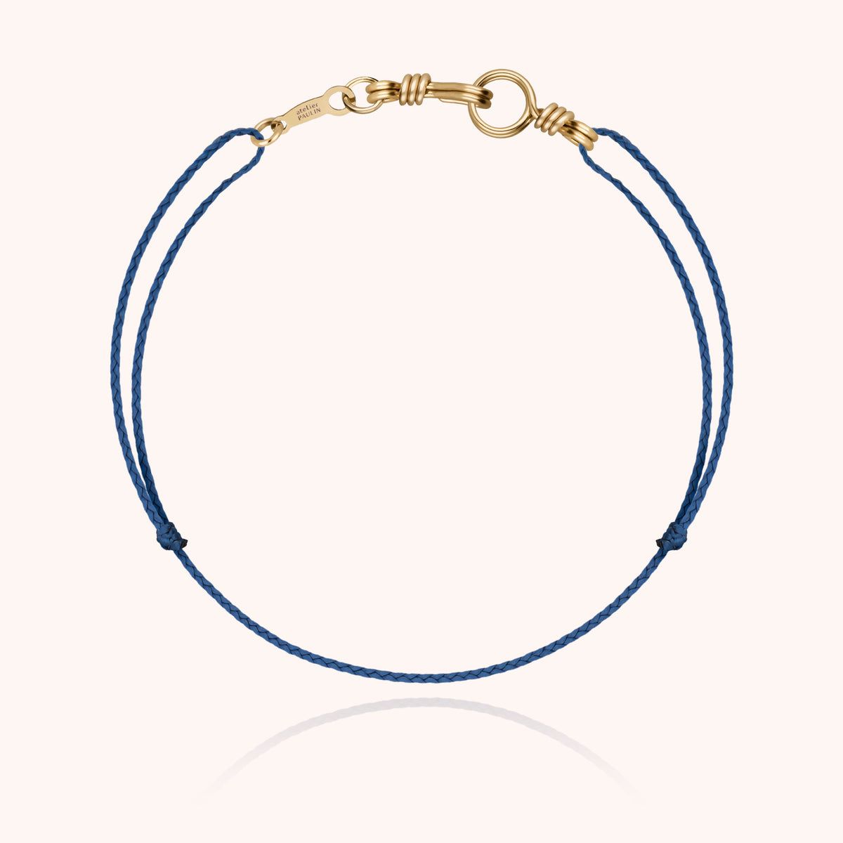 Close-up view of the 14k yellow gold-filled wire