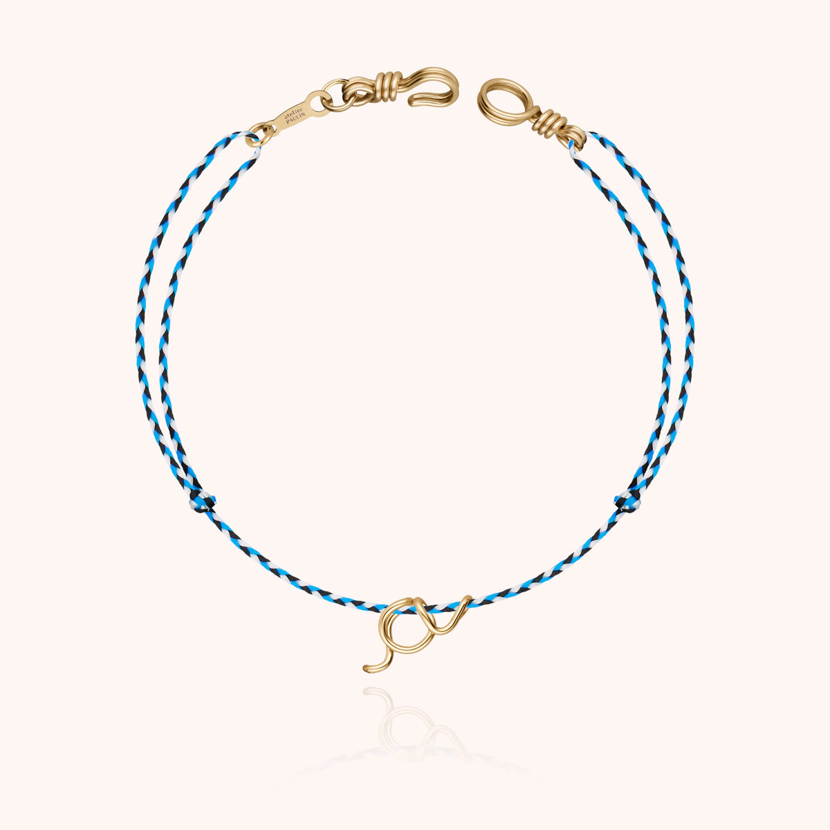 Mini Attache moi Initiale Slim Knot Cord Bracelet