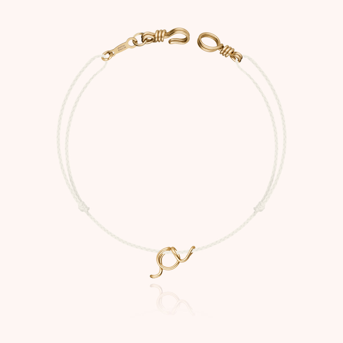 Armband Kordel Initiale Mini Attache moi — von Hand gefertigtes Geschenk Paris