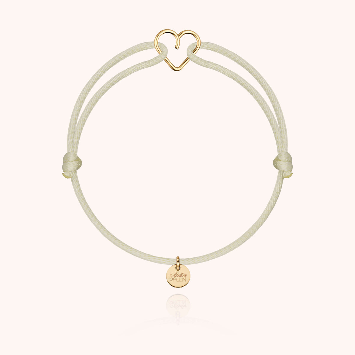 Armband Kordel Mini Herz — handgefertigter Schmuck Armband Expresslieferung