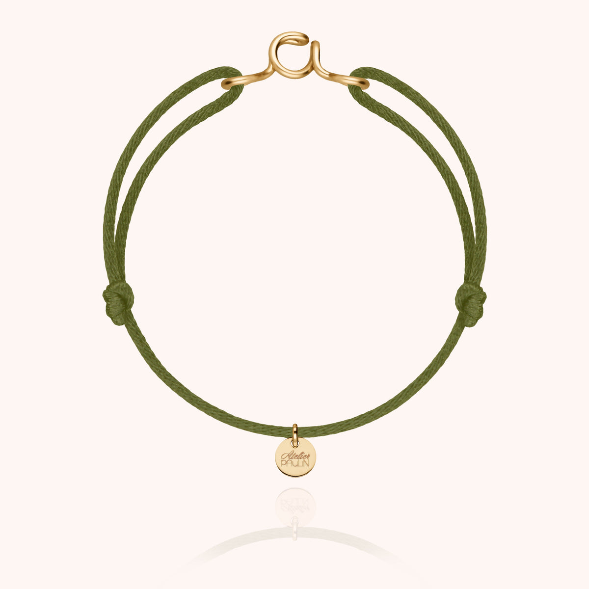 Armband Kordel Original Initiale aus gelbem Goldfilled — lebenslange Garantie Atelier Paulin