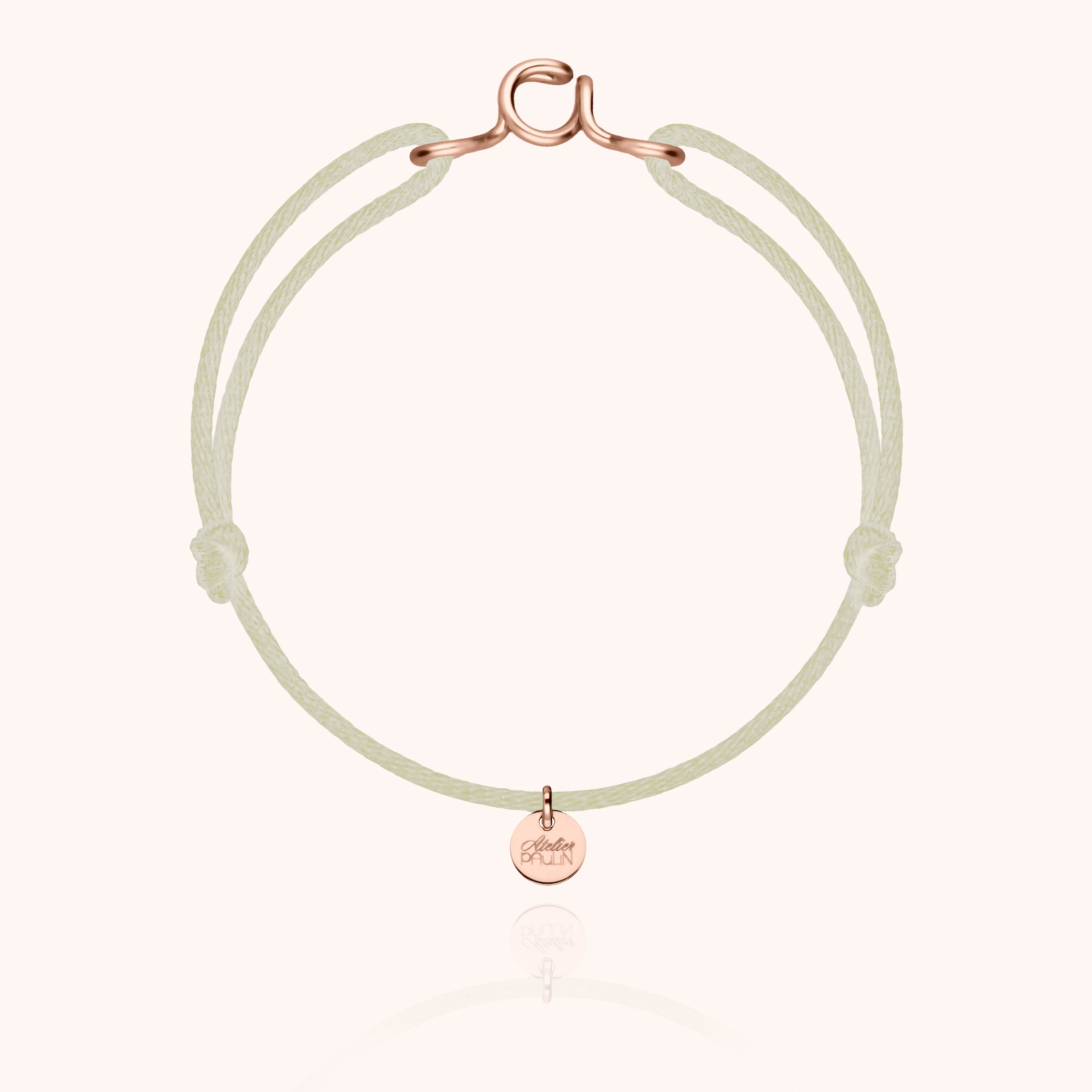 Bracelet cordon masculin discret gold filled 14k anniversaire homme Atelier Paulin - or rose laminé